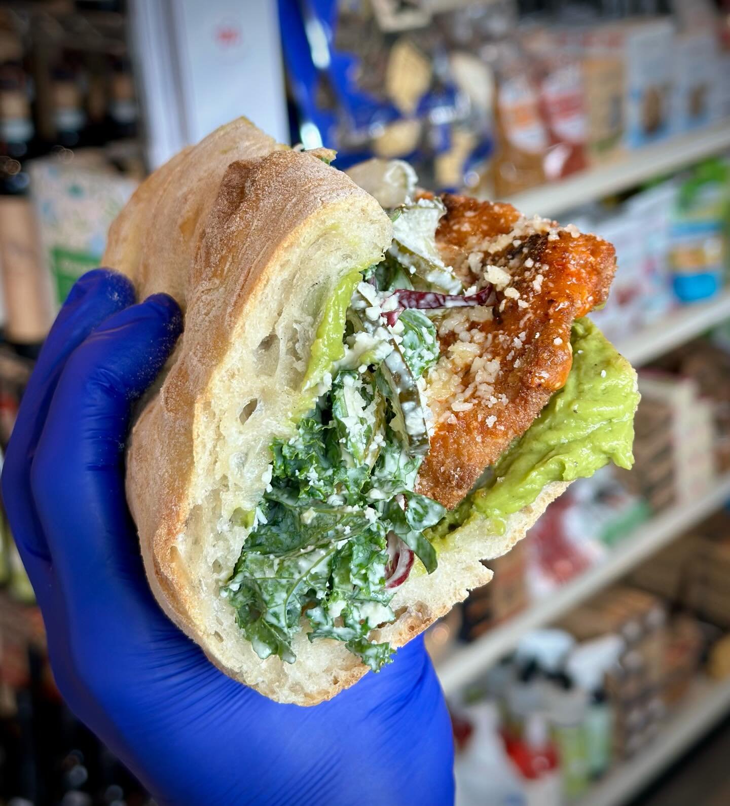 Happy Monday! 

MONDAY SANDWICH SPECIAL!

Buffalo Chicken Caesar-Avo Sandwich!

Chicken Cutlet, Buffalo Sauce, Pickles, Dark Greens &amp; Mashed Avocado on our Bakery&rsquo;s Sourdough Stirato.

We can&rsquo;t wait to see you! 

 OPEN UNTIL 8PM
PHONE