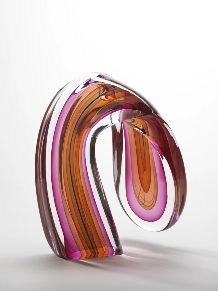 Pink Loop , 1983 Harvey K. Littleton (American, 1922–2013) Blown and cased glass Cincinnati Art Museum, The Nancy and David Wolf Collection