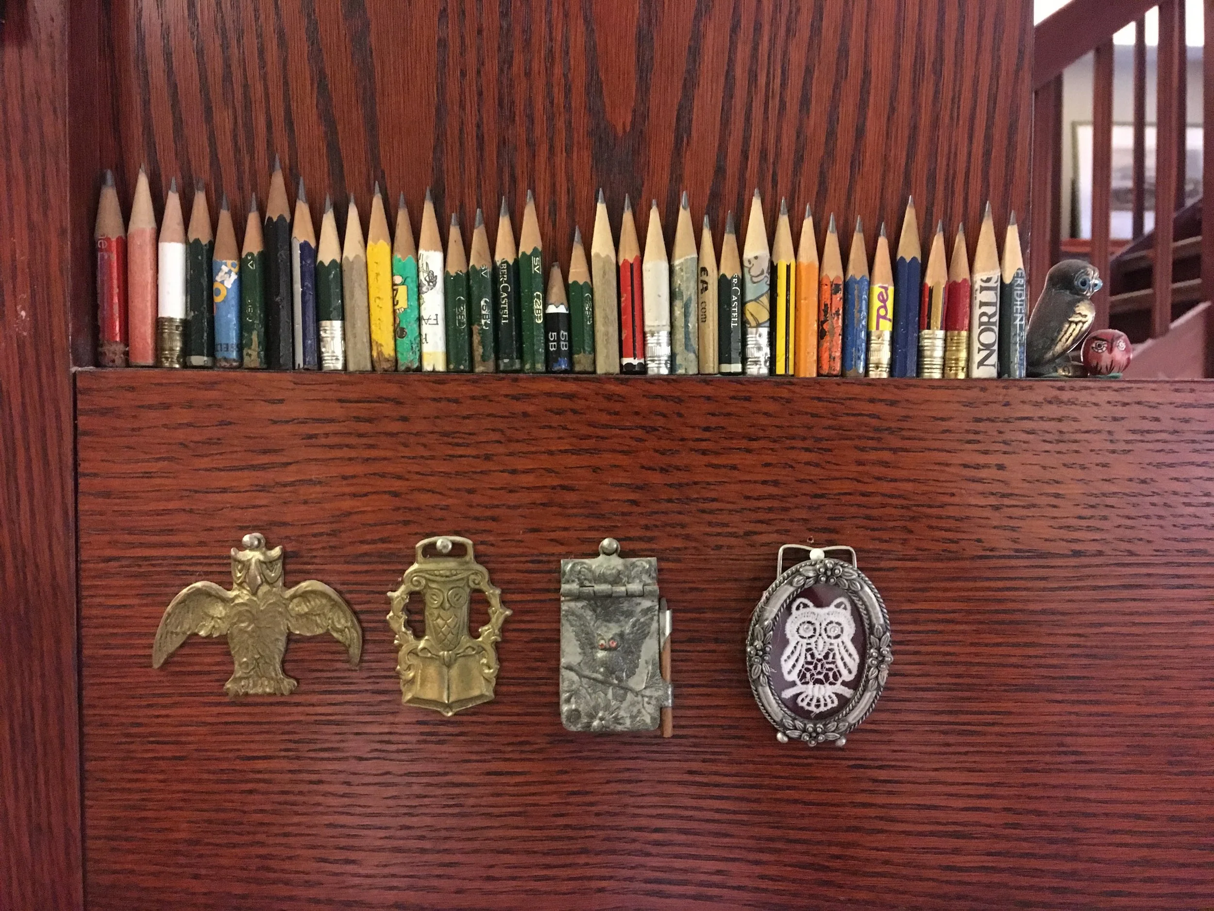 Thor and Rolf’s trusty pencils for cataloguing, Photo credit: Spencer W. Stuart , 2018.