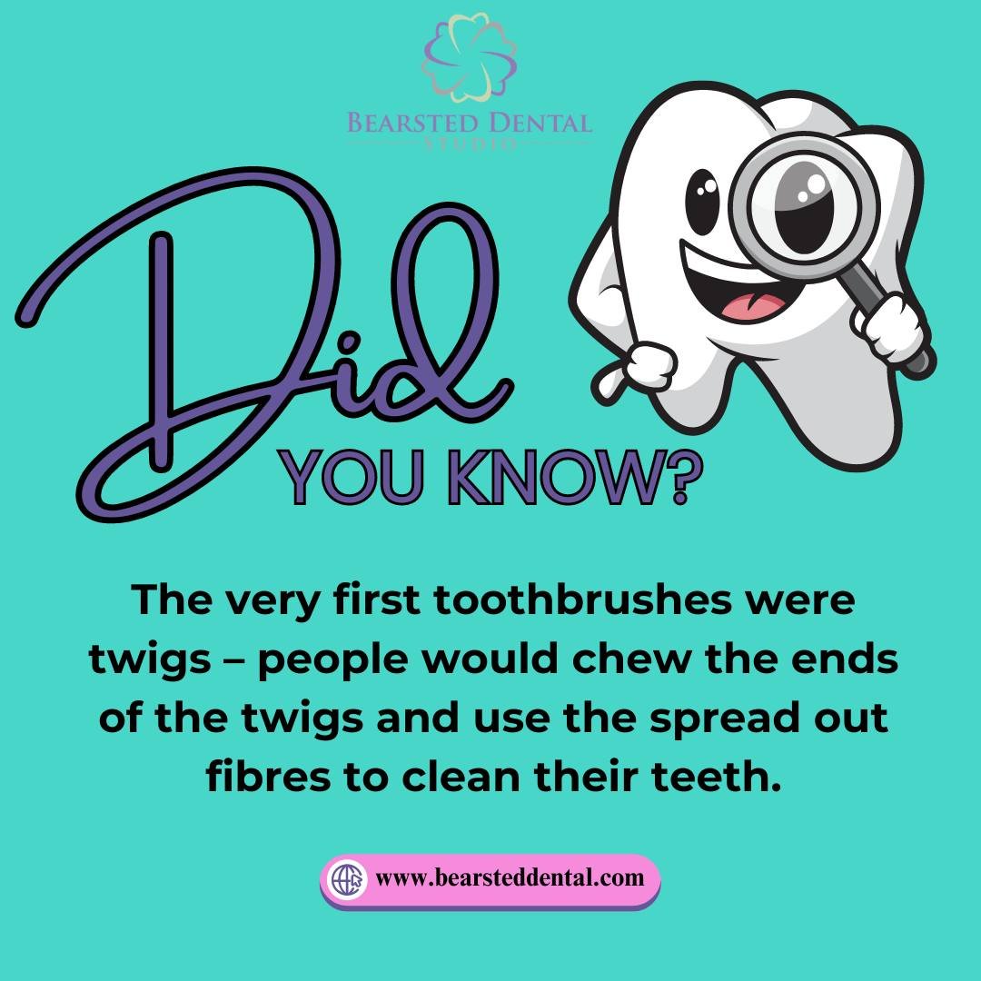Did you know? Before the modern toothbrush, ancient civilizations used twigs! 🌿 People would chew on the ends, spreading out the fibers to clean their teeth. We've come a long way since then, but it's fascinating to see how dental care has evolved o