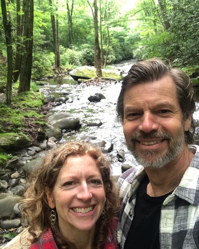 Happy in the woods. Camping on his birthday!