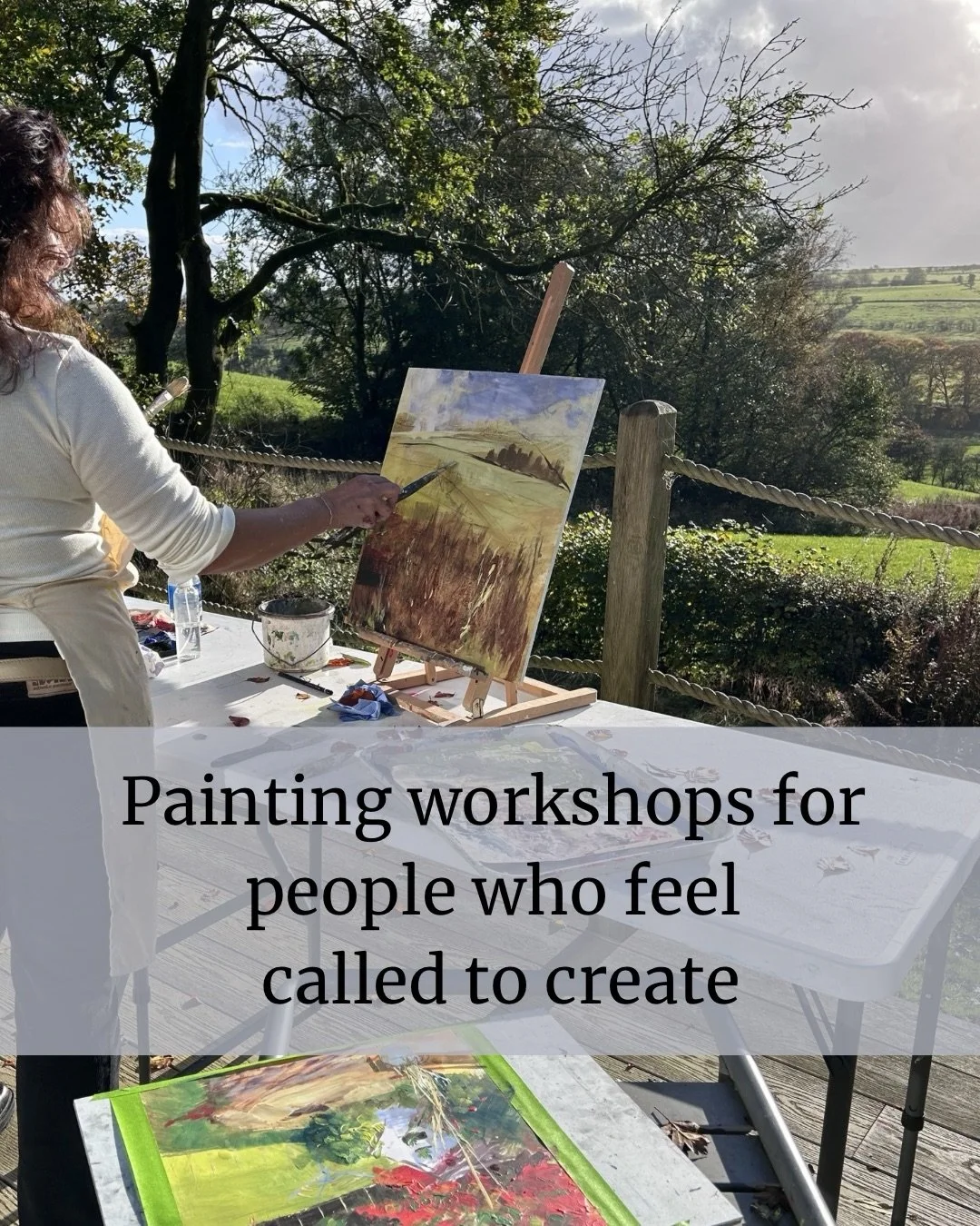 C L A S S E S &amp;  W O R K S H O P S

My workshops are designed for people who want to reconnect with creativity in a way that feels thoughtful, experimental, and enjoyable.

We explore contemporary landscape painting through sketching, colour, tex