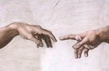 Detail from Michelangelo’s “Creation of Adam” from the Sistine Chapel