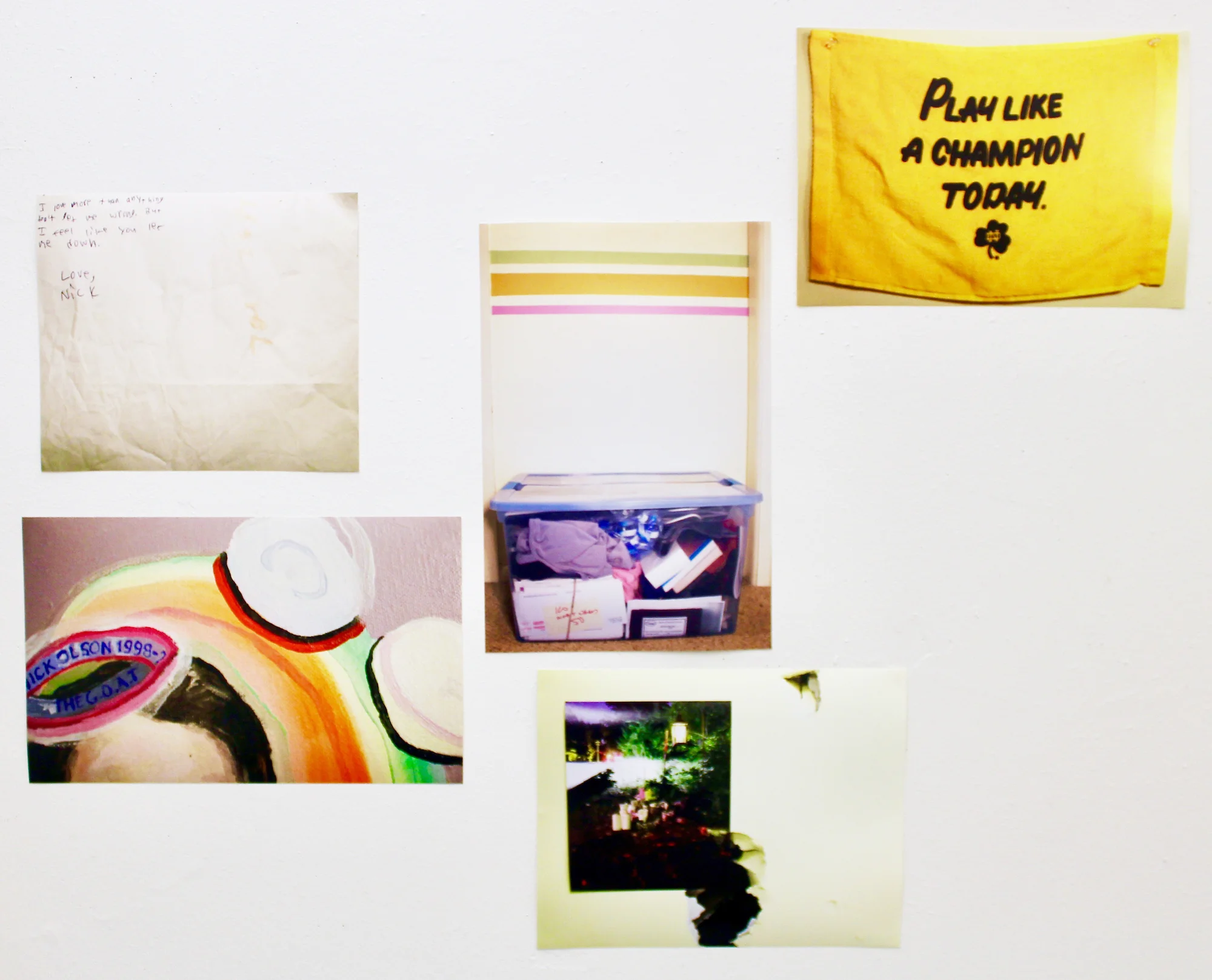 Nick 2, 2017, photos clockwise from top left: 12” x 10 1/4”, 10 3/4” x 16”, 14 3/4” x 10 1/4”, 14” x 10 3/4”, 16” x 10”, digital prints