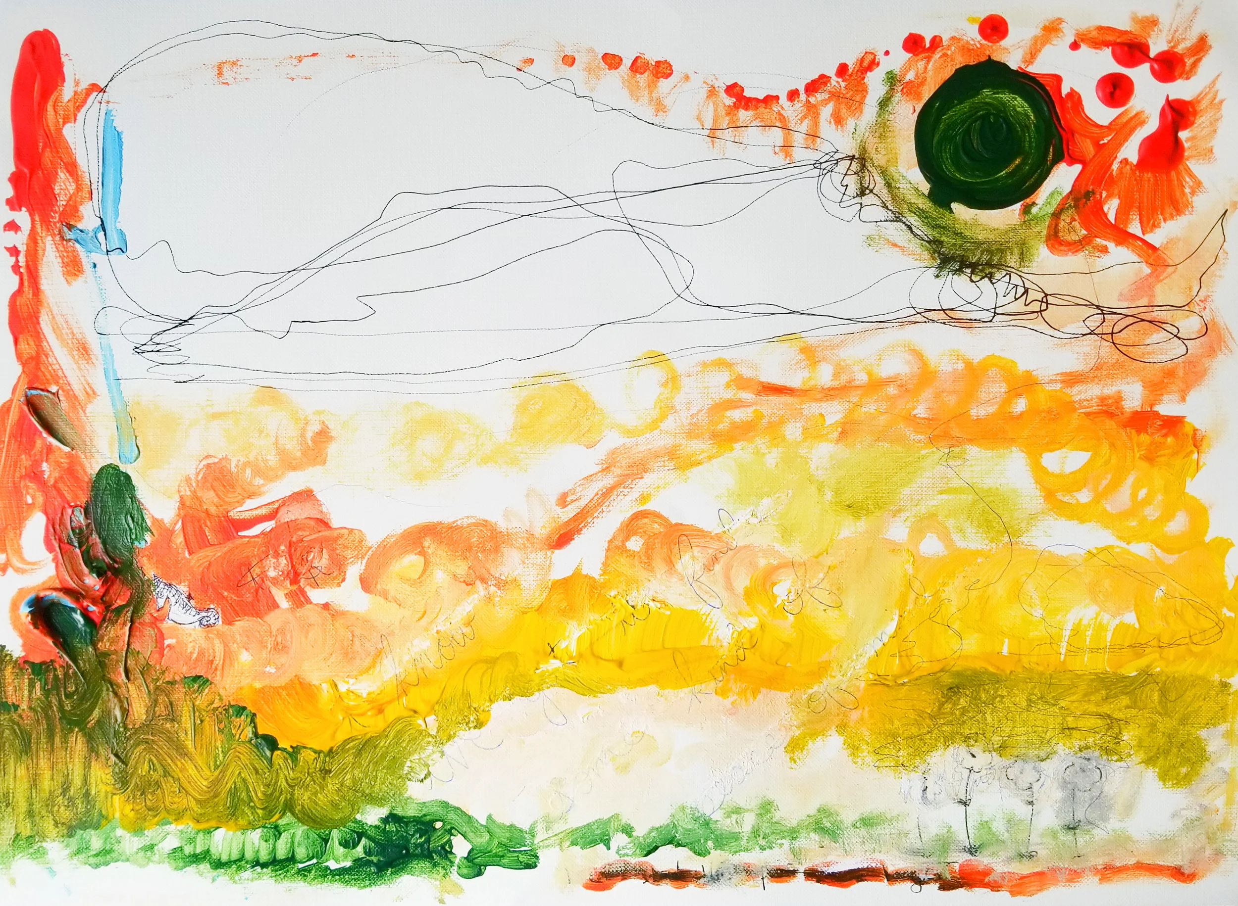 Insomnia II (Jimmy Ruffin), 2018, acrylic, pen, pencil