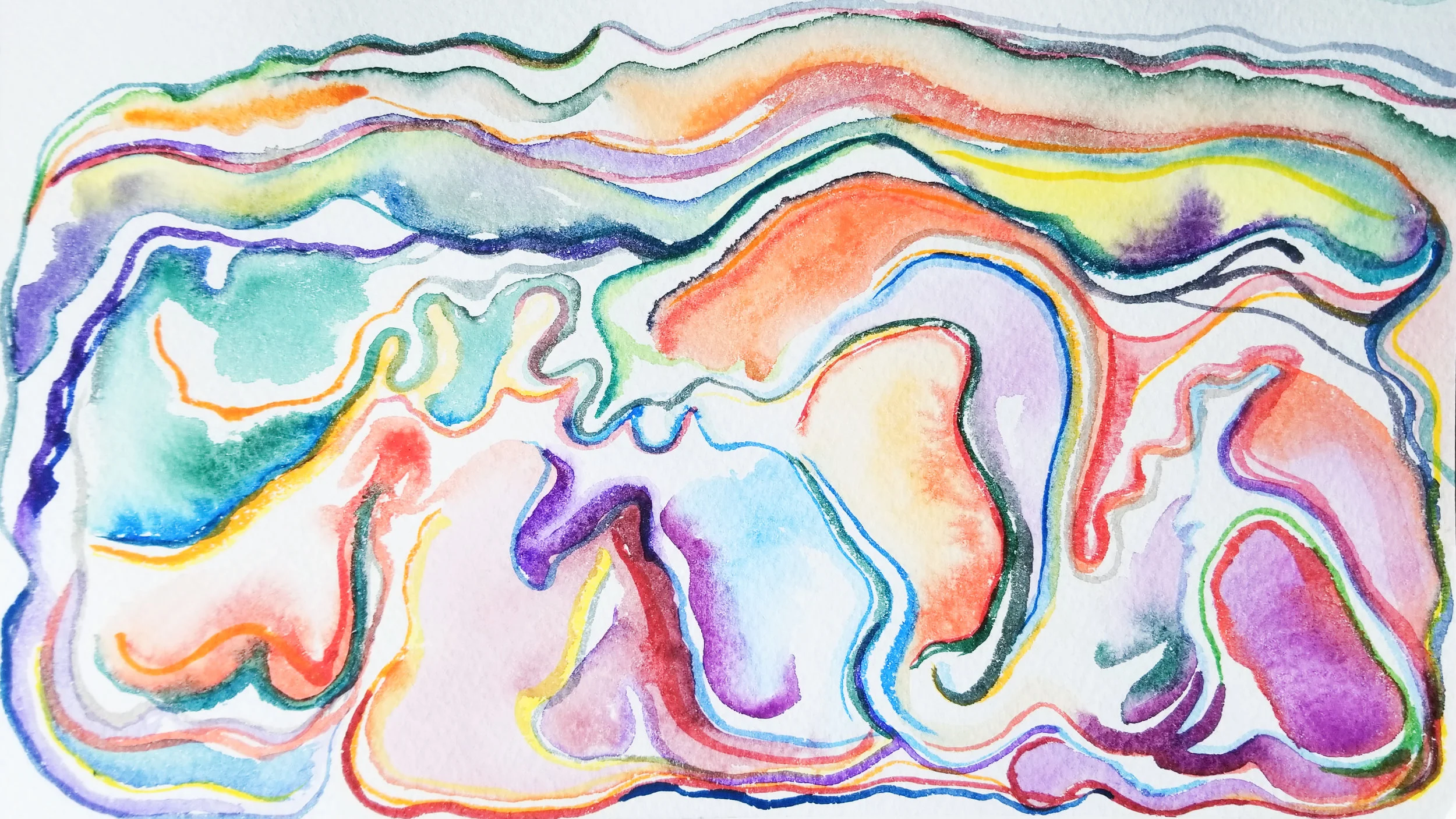 Sadness/Anger I, 2018, watercolor