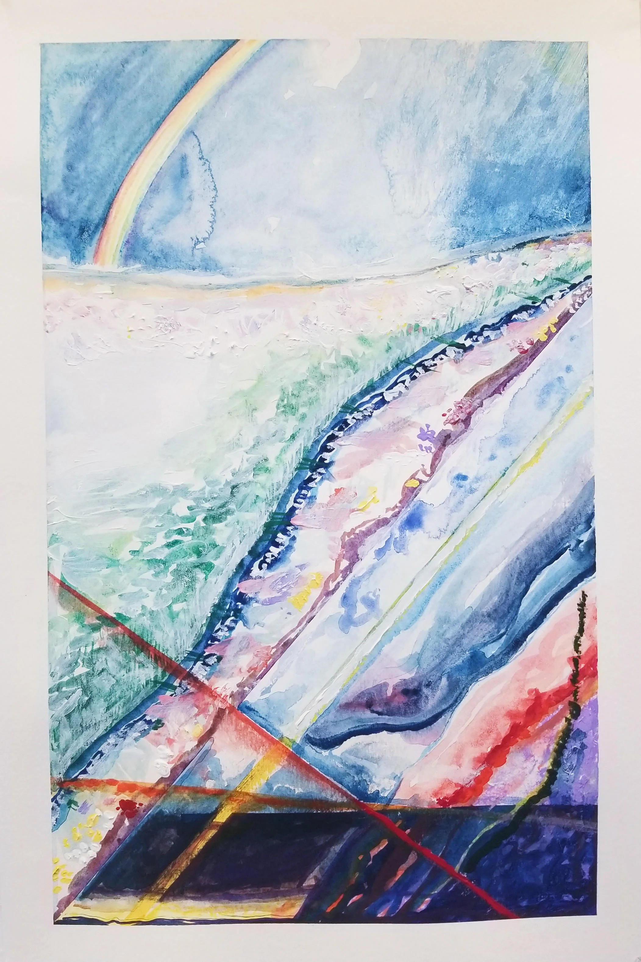 Nick 3, 2019, 18” x 12”, watercolor, acrylic