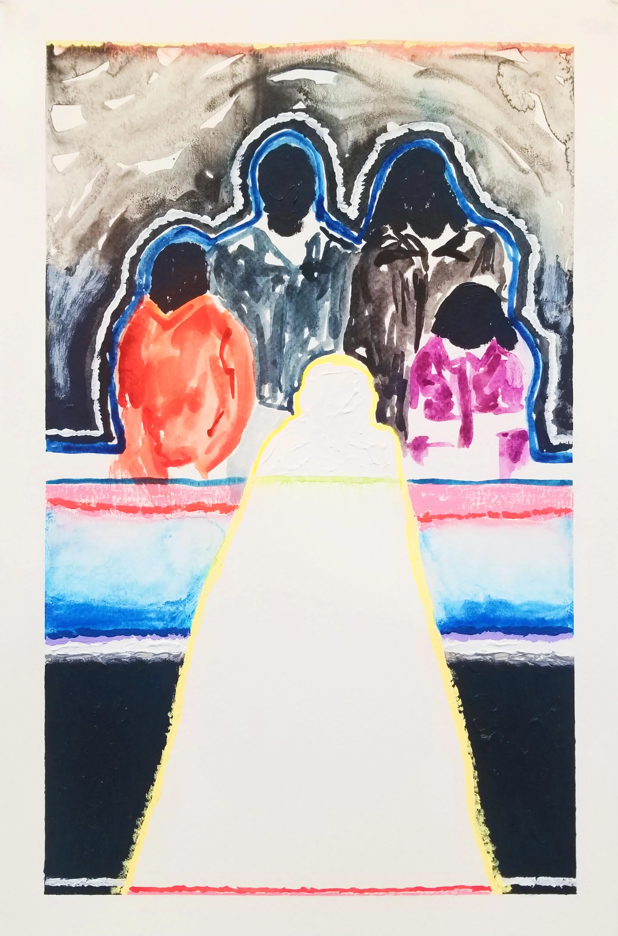 Nick 3, 2019, 18” x 12”, watercolor, acrylic