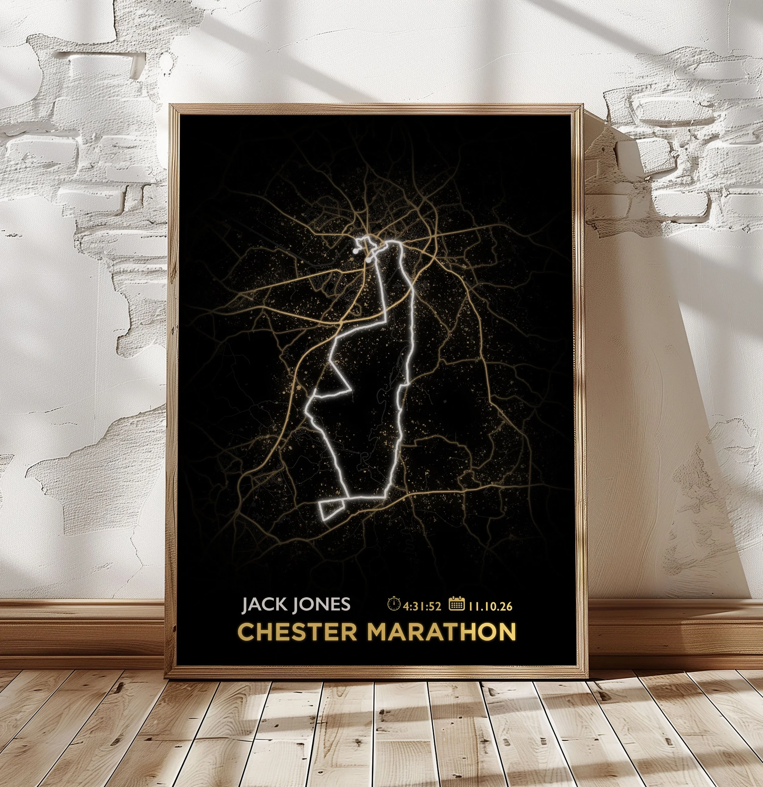 Chester Marathon Customised Map Print