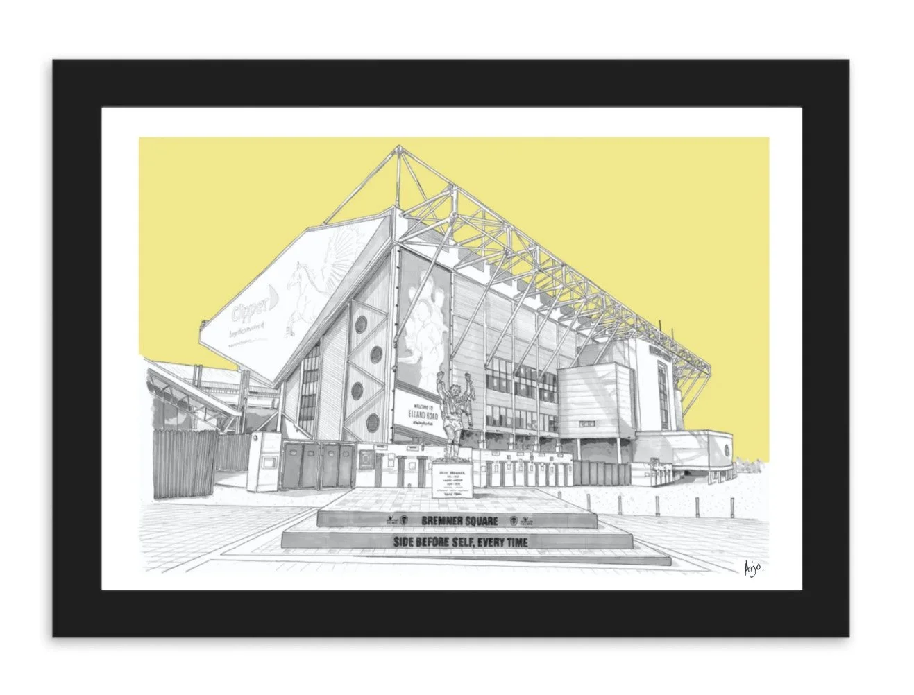 Framed leeds Utd Yellow.jpg