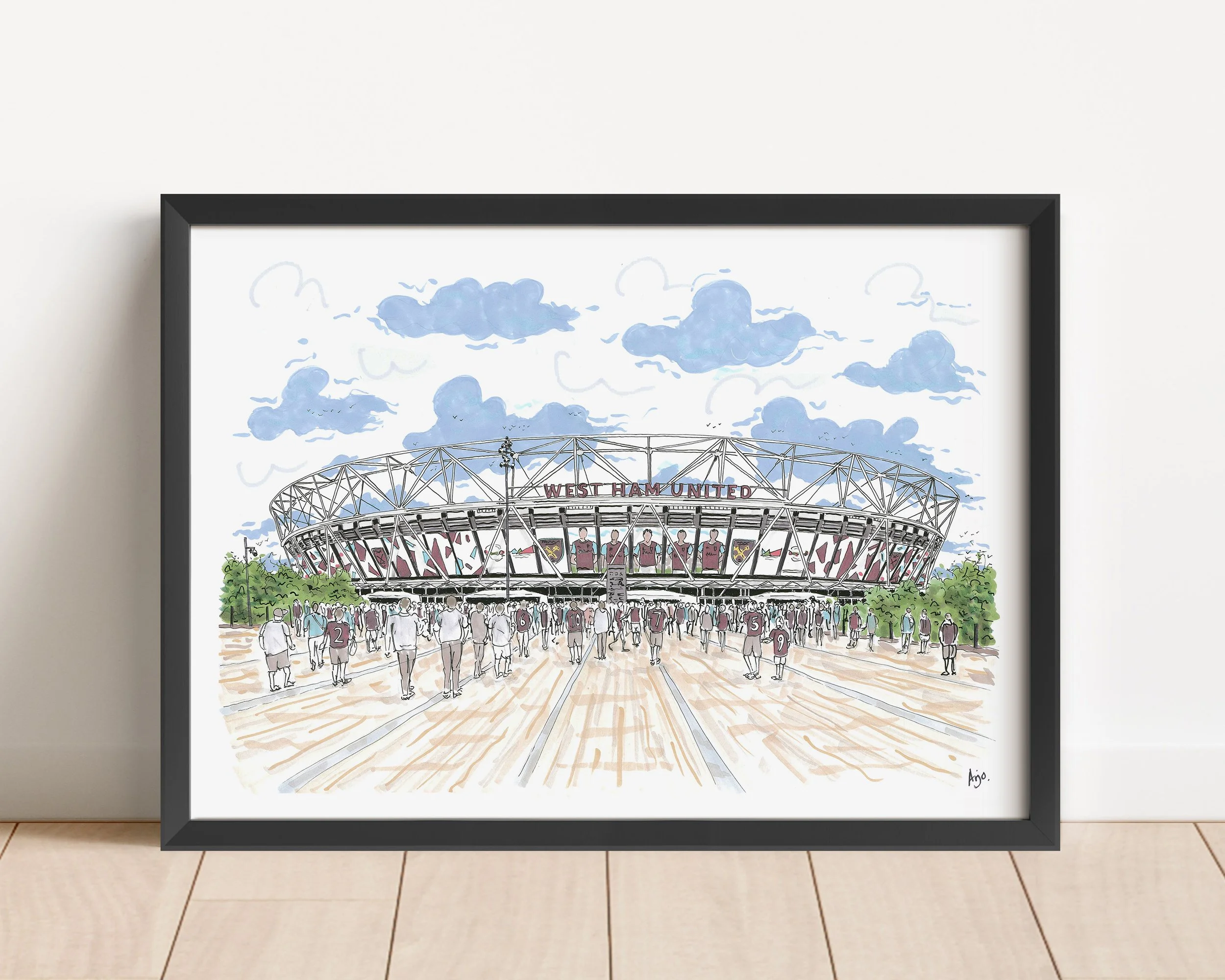 West ham london stadium Black frame.jpg