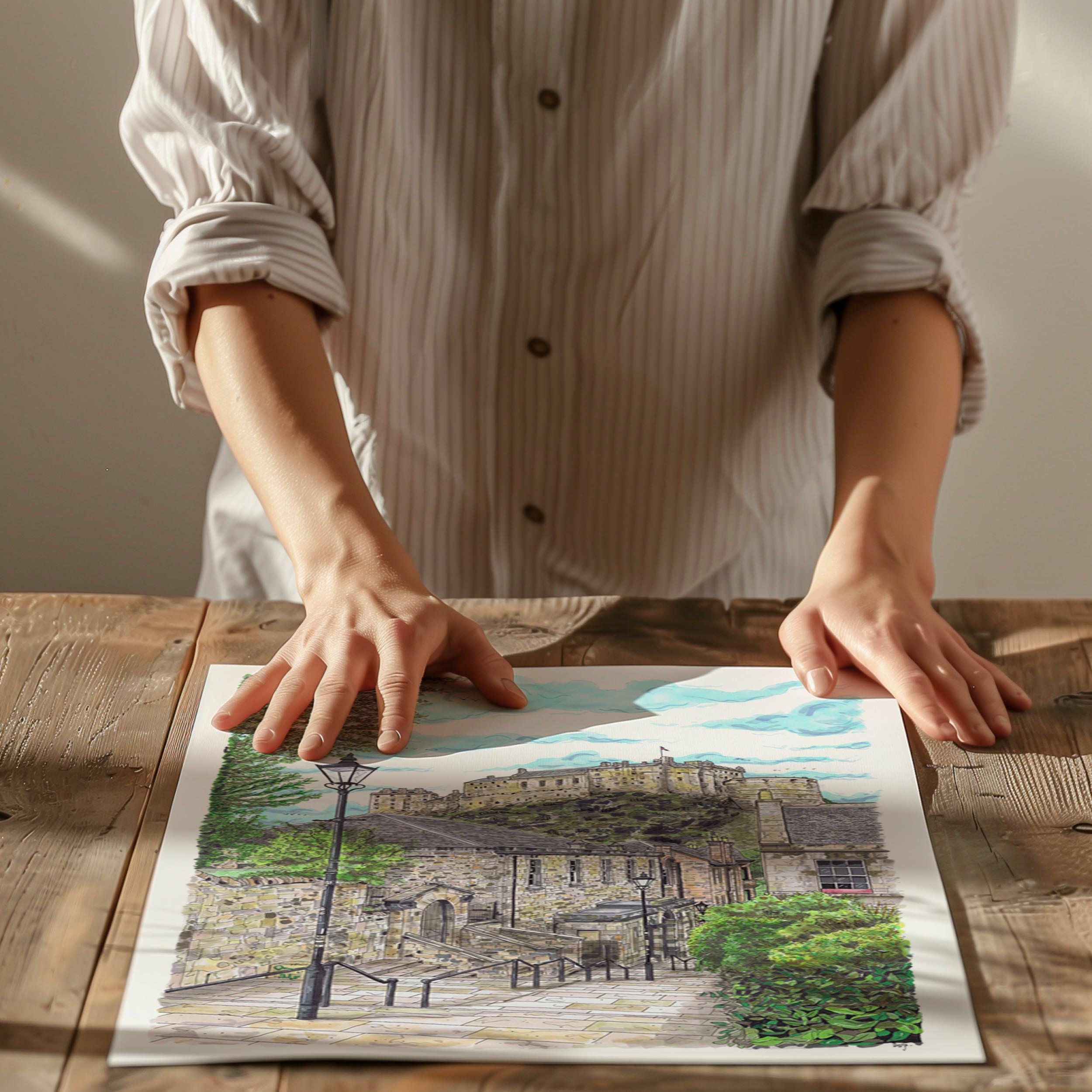 Vennel Steps print with person.jpg