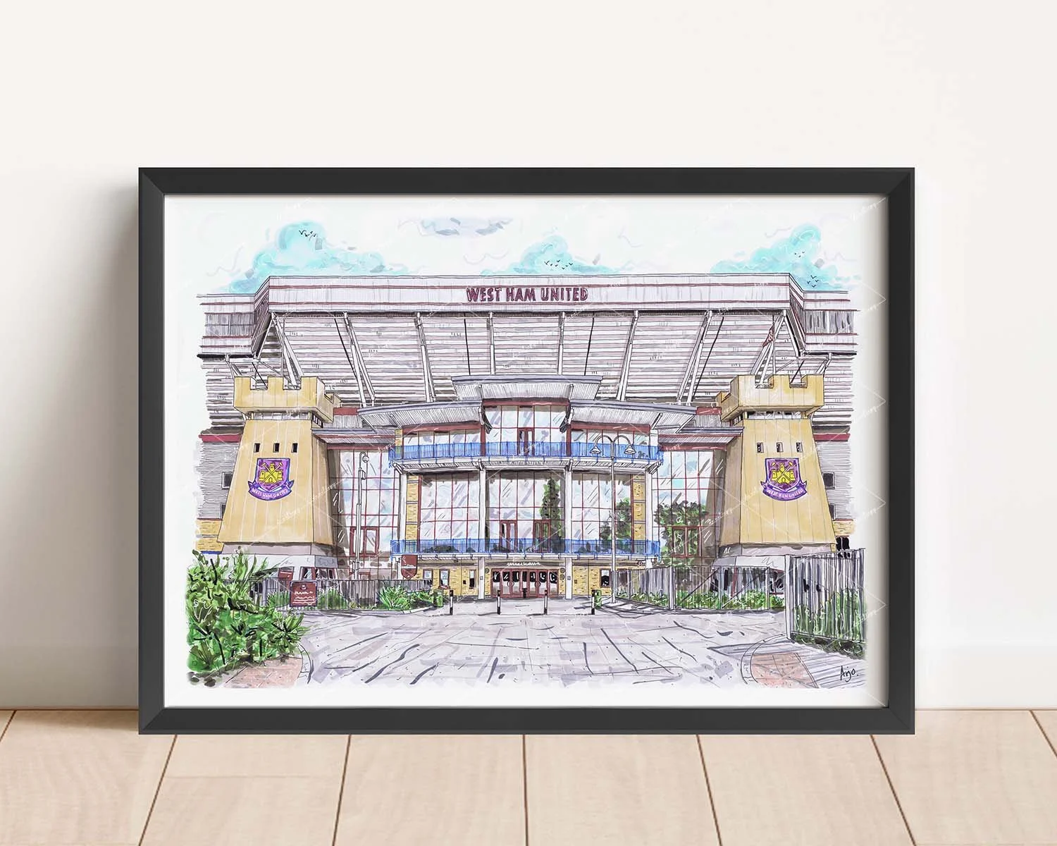 West Ham United Boleyn Ground Stadium Print
