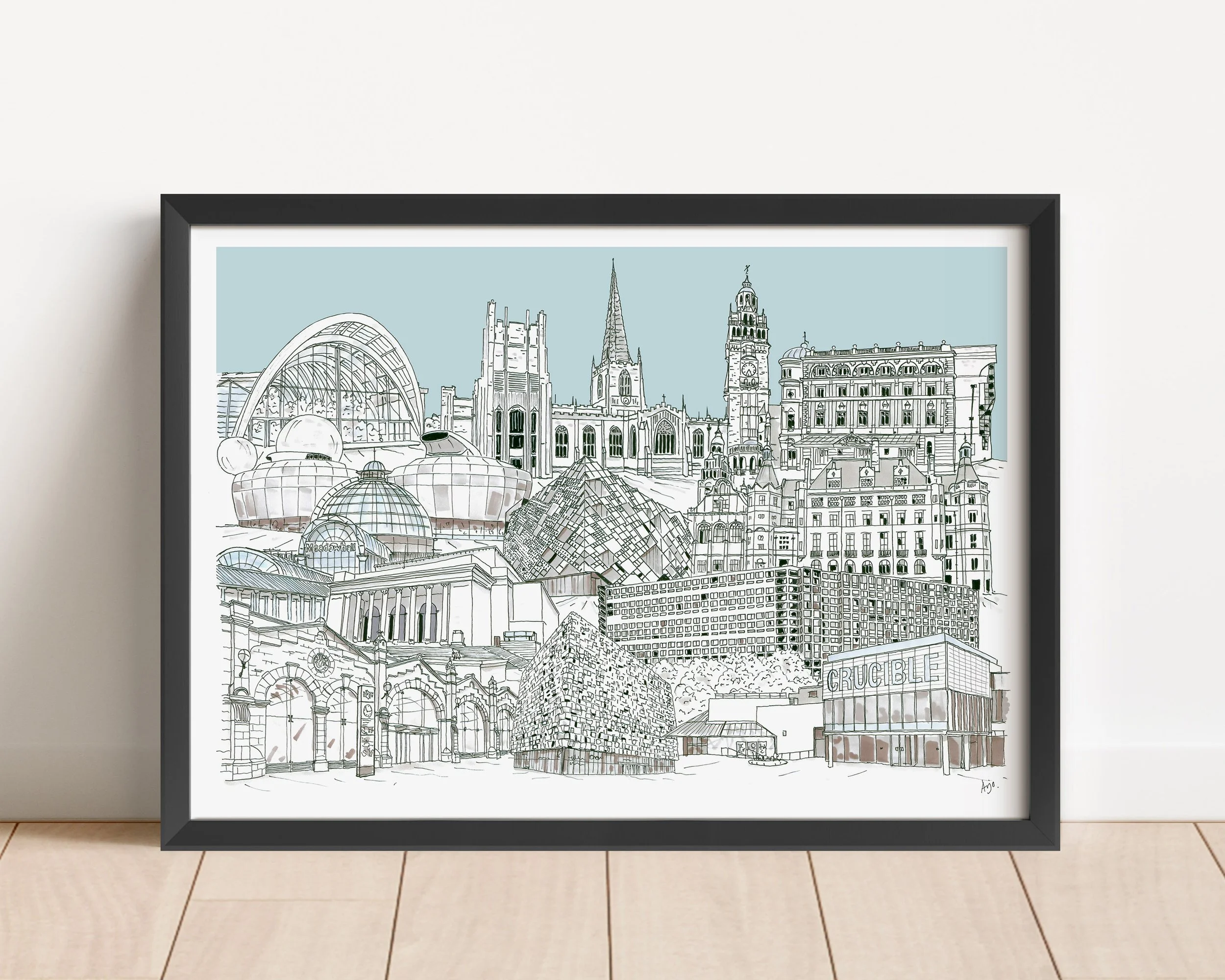 Sheffield collage Blue Black frame.jpg