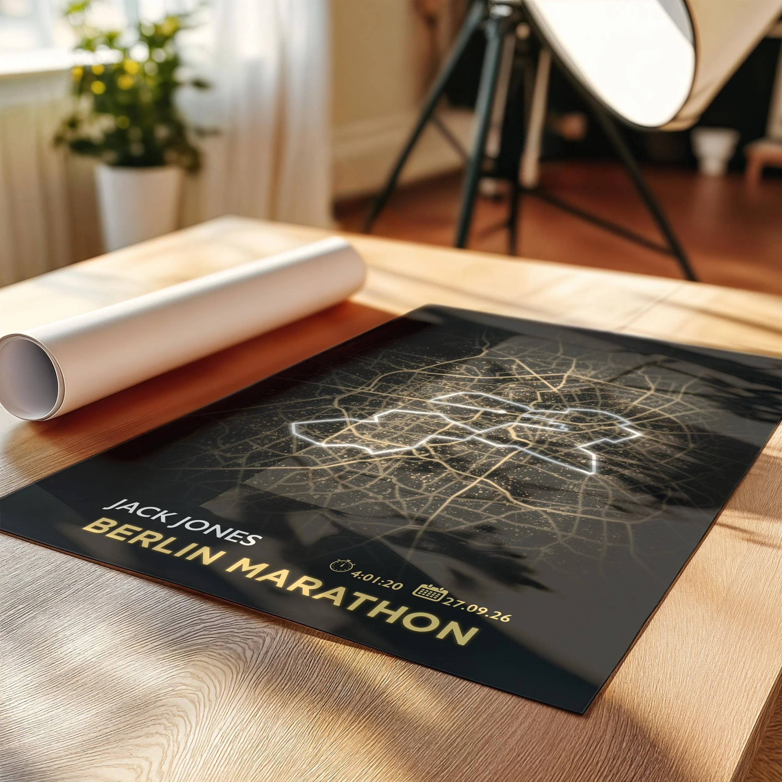 Berlin marathon print on table.jpg