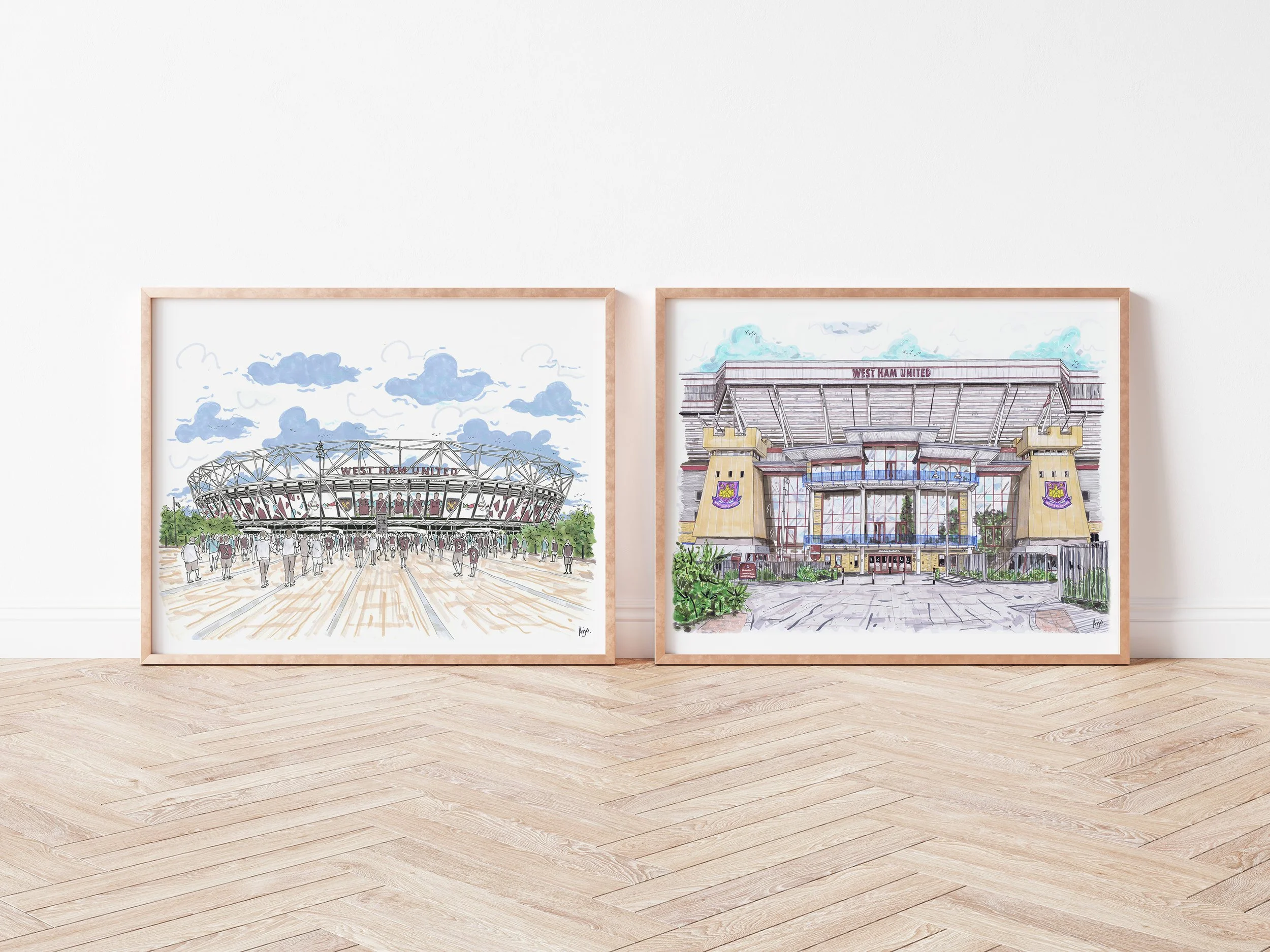 Set of 2 london stadium and upton park in frame.jpg