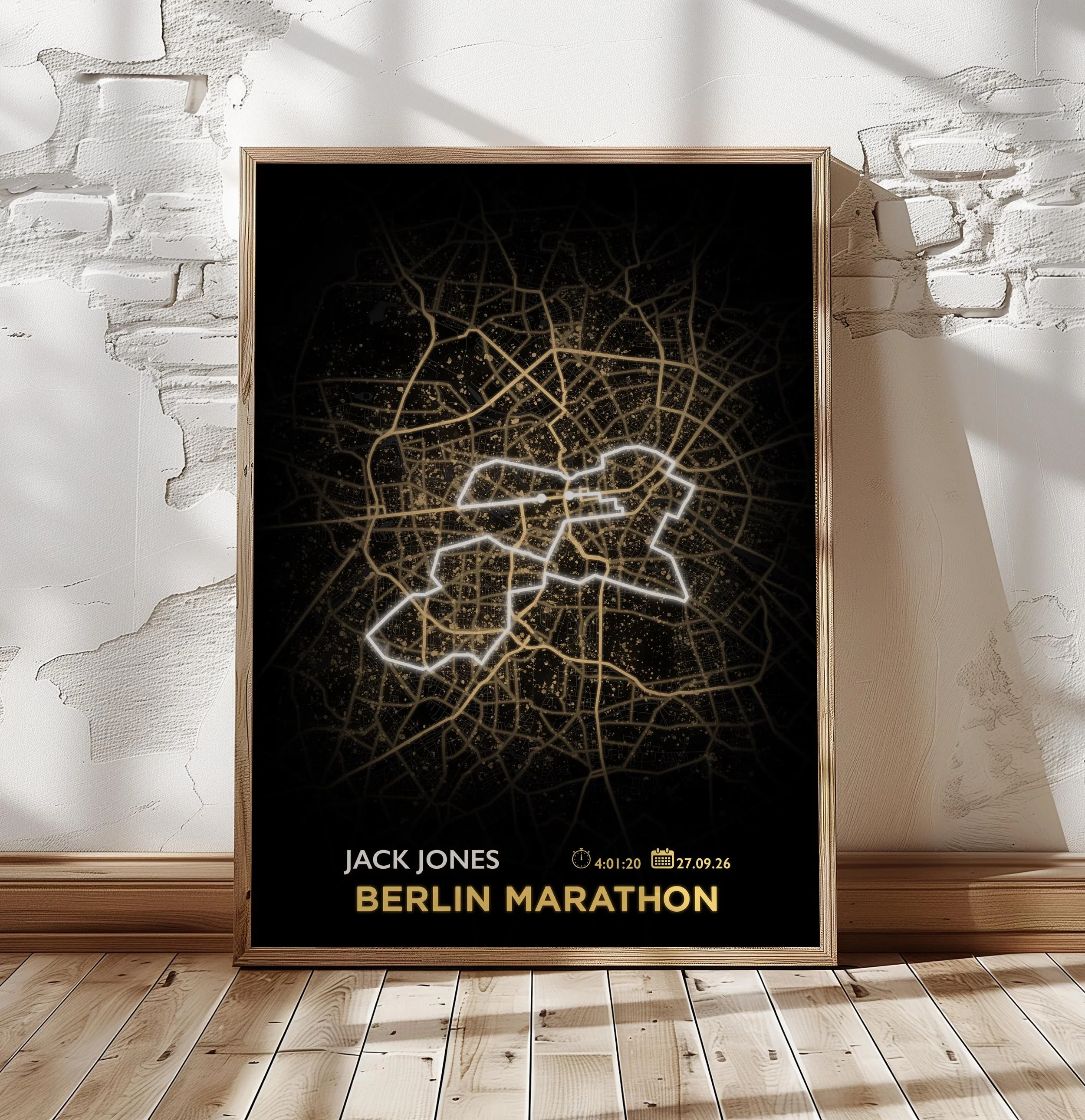 Berlin Marathon Personalised Route Map Print — Runner Gift