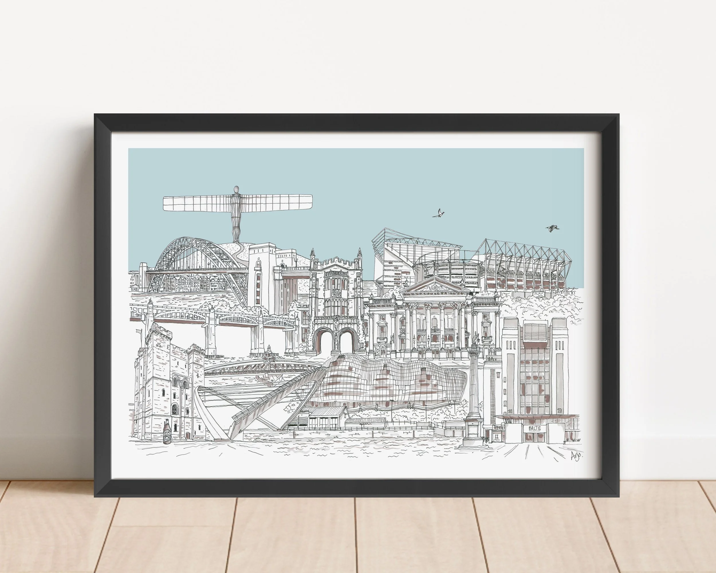Newcastle collage Blue Black frame.jpg