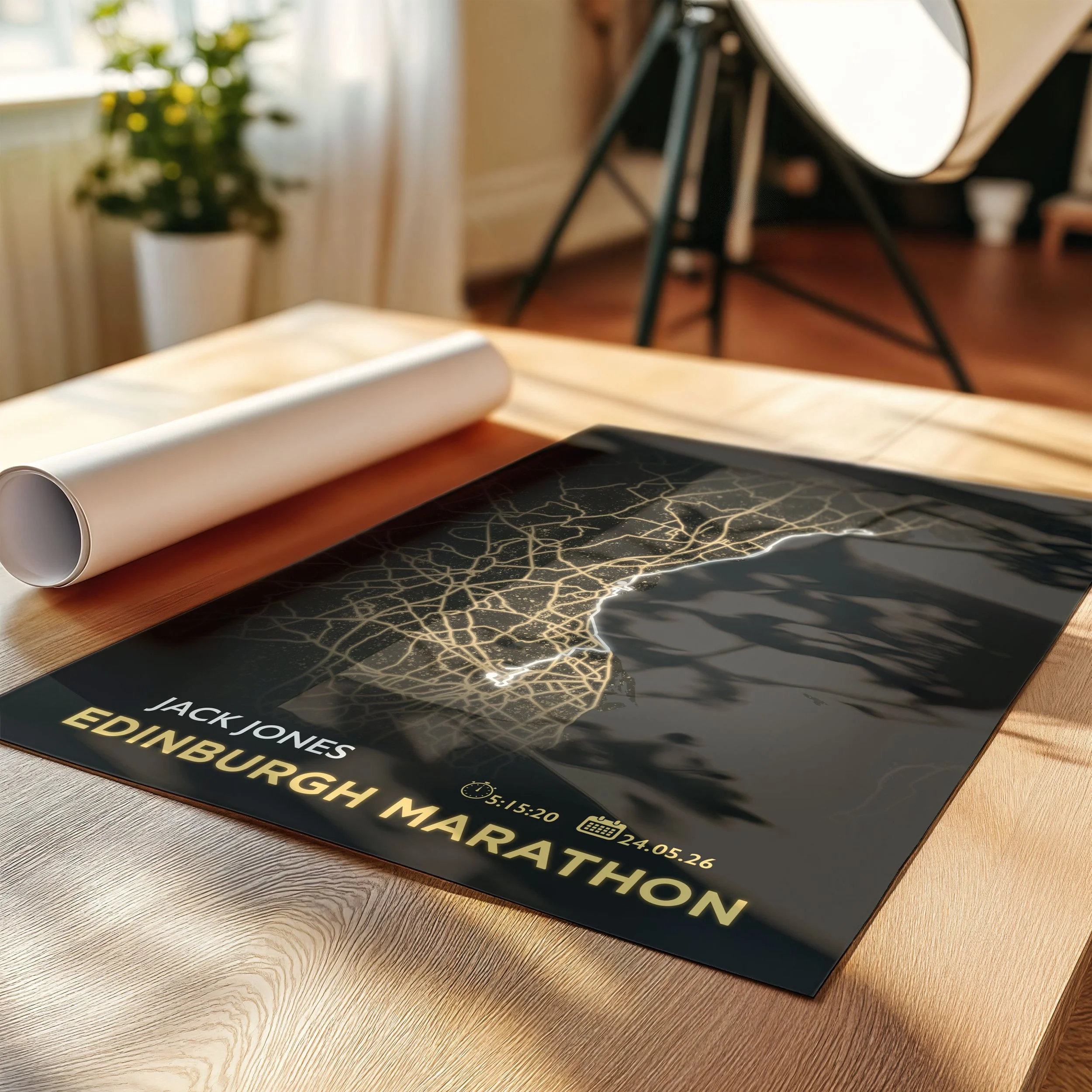 Edinburgh marathon print on table.jpg