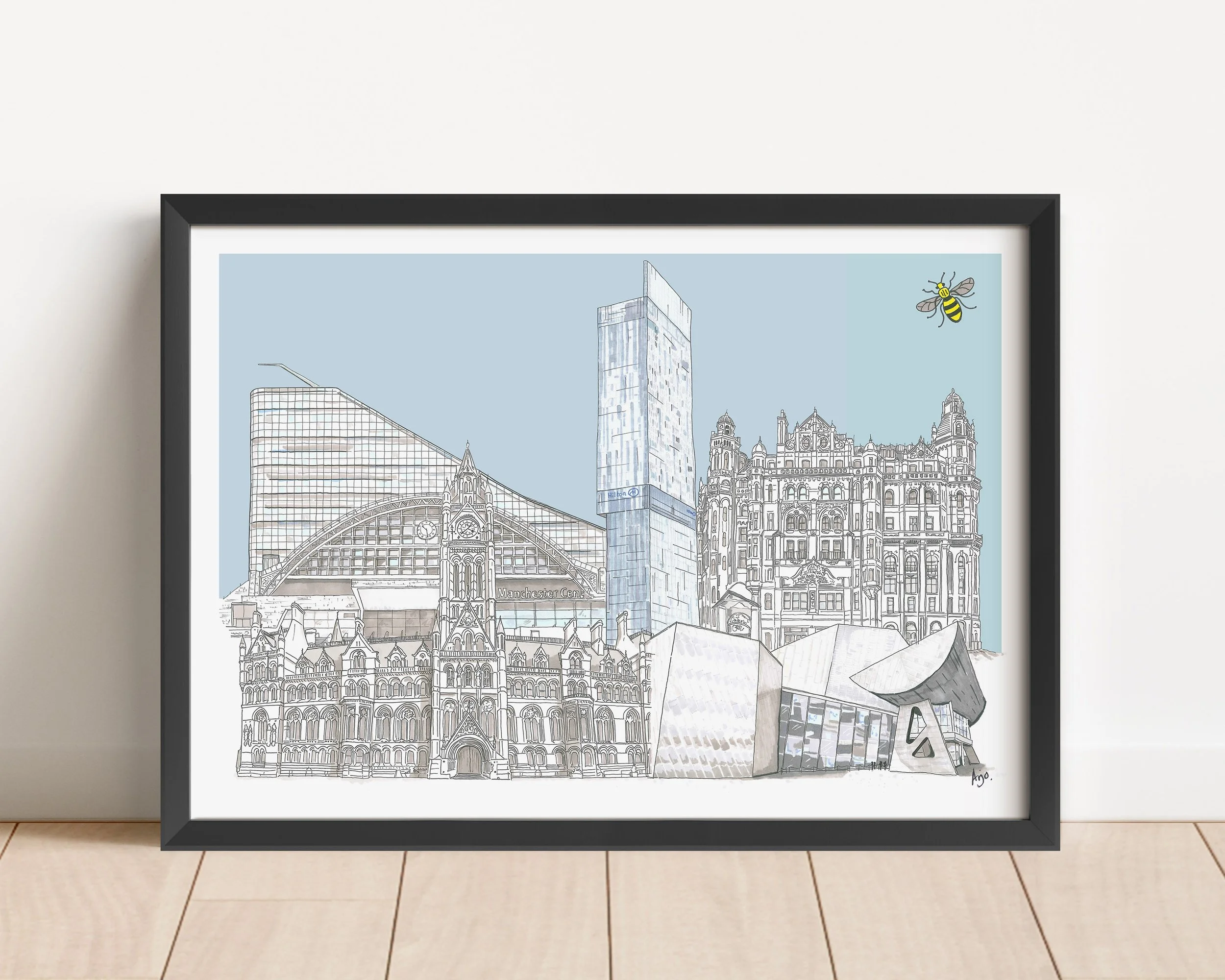 Manchester collage Blue Black frame.jpg