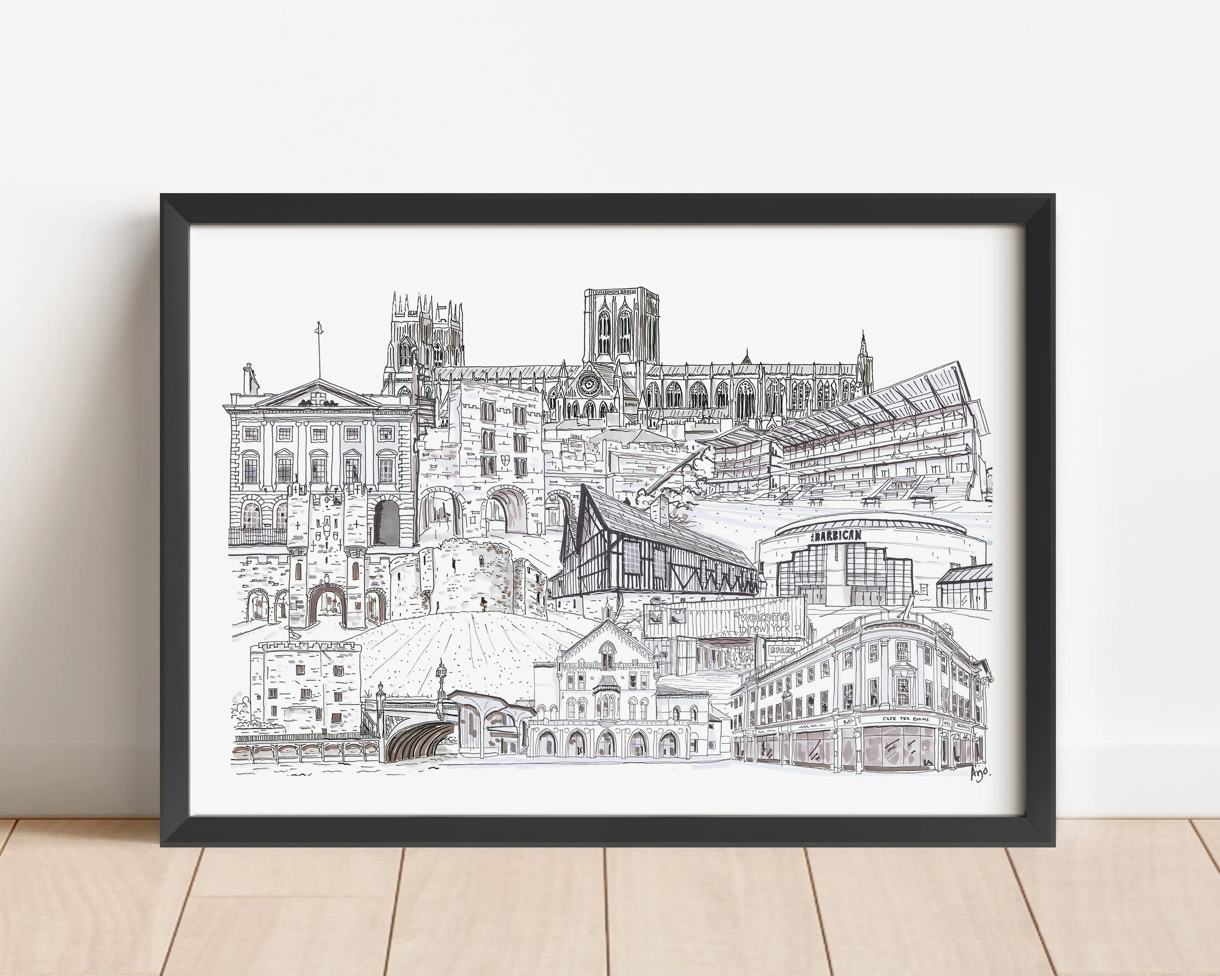 York collage B&WBlack frame.jpg