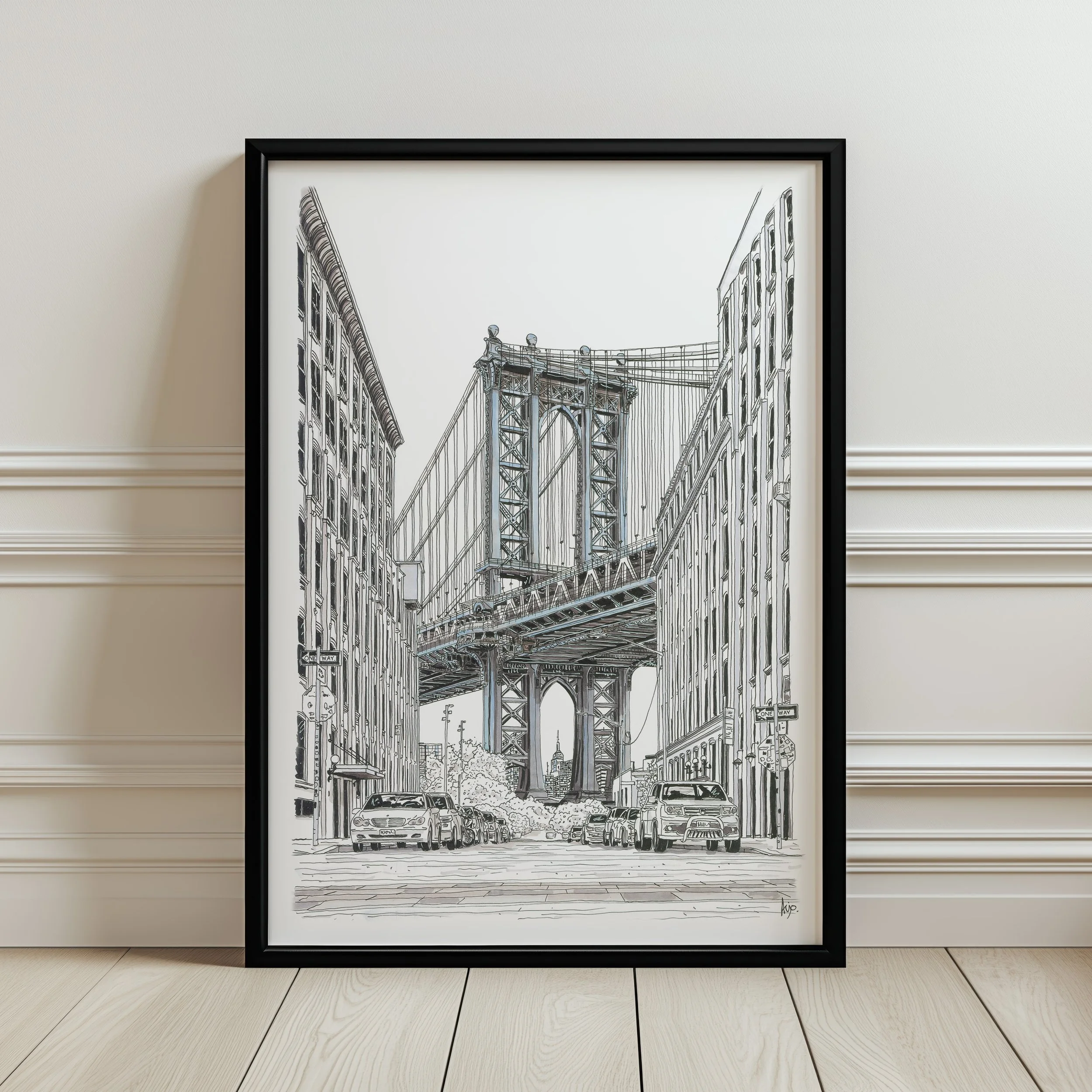Manhattan bridge Black frame.jpg