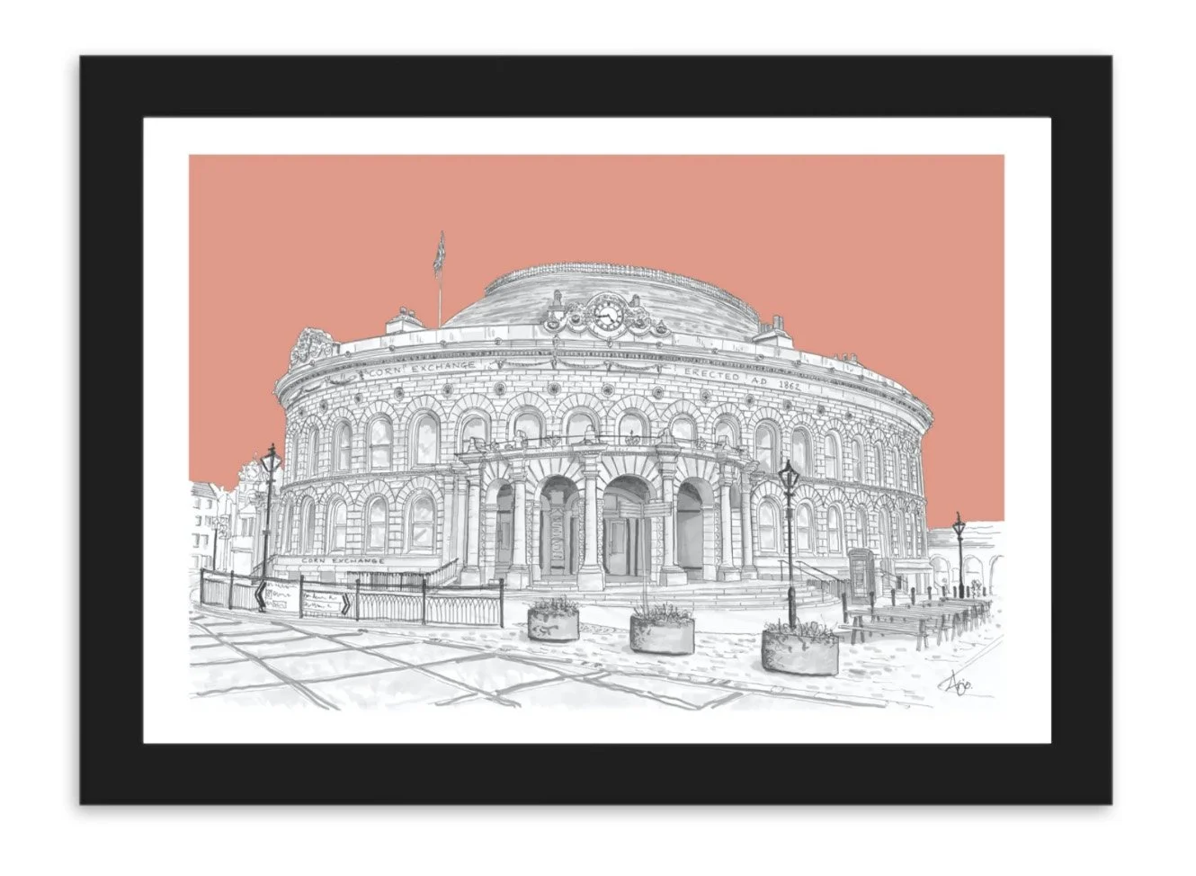 Framed leeds Corn Exchange Red.jpg