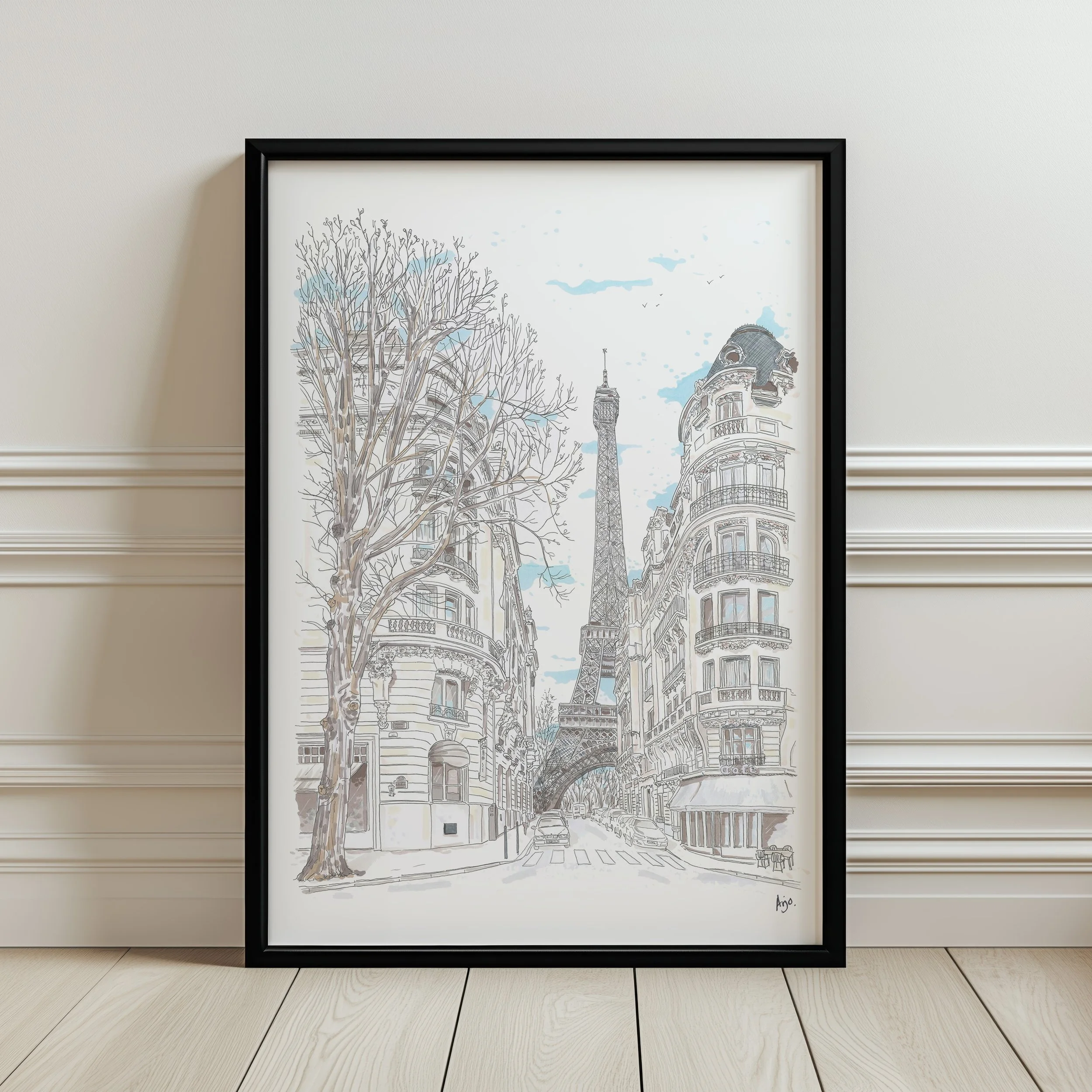 Eiffel Tower Paris Black frame.jpg