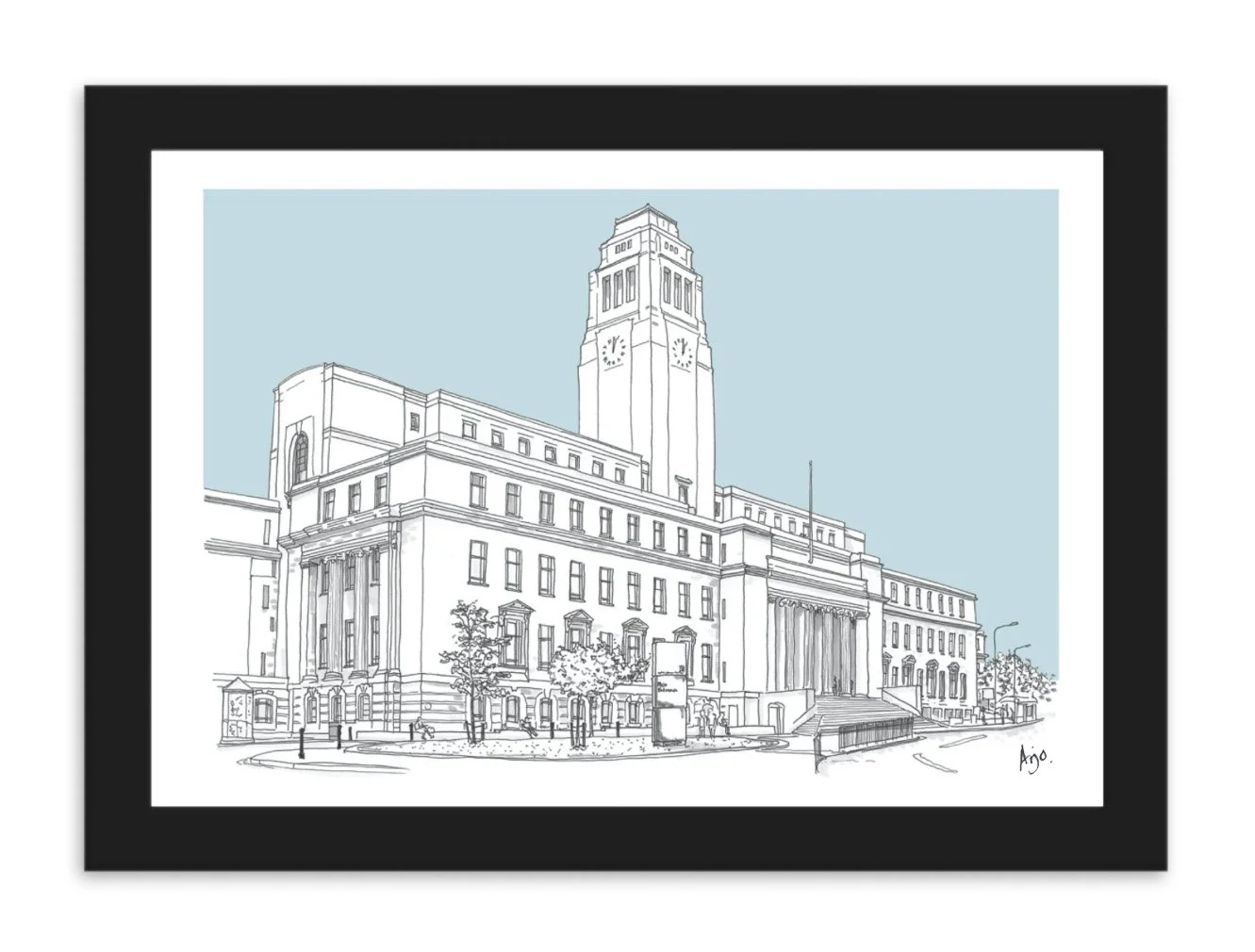 Framed leeds Uni Blue .jpg