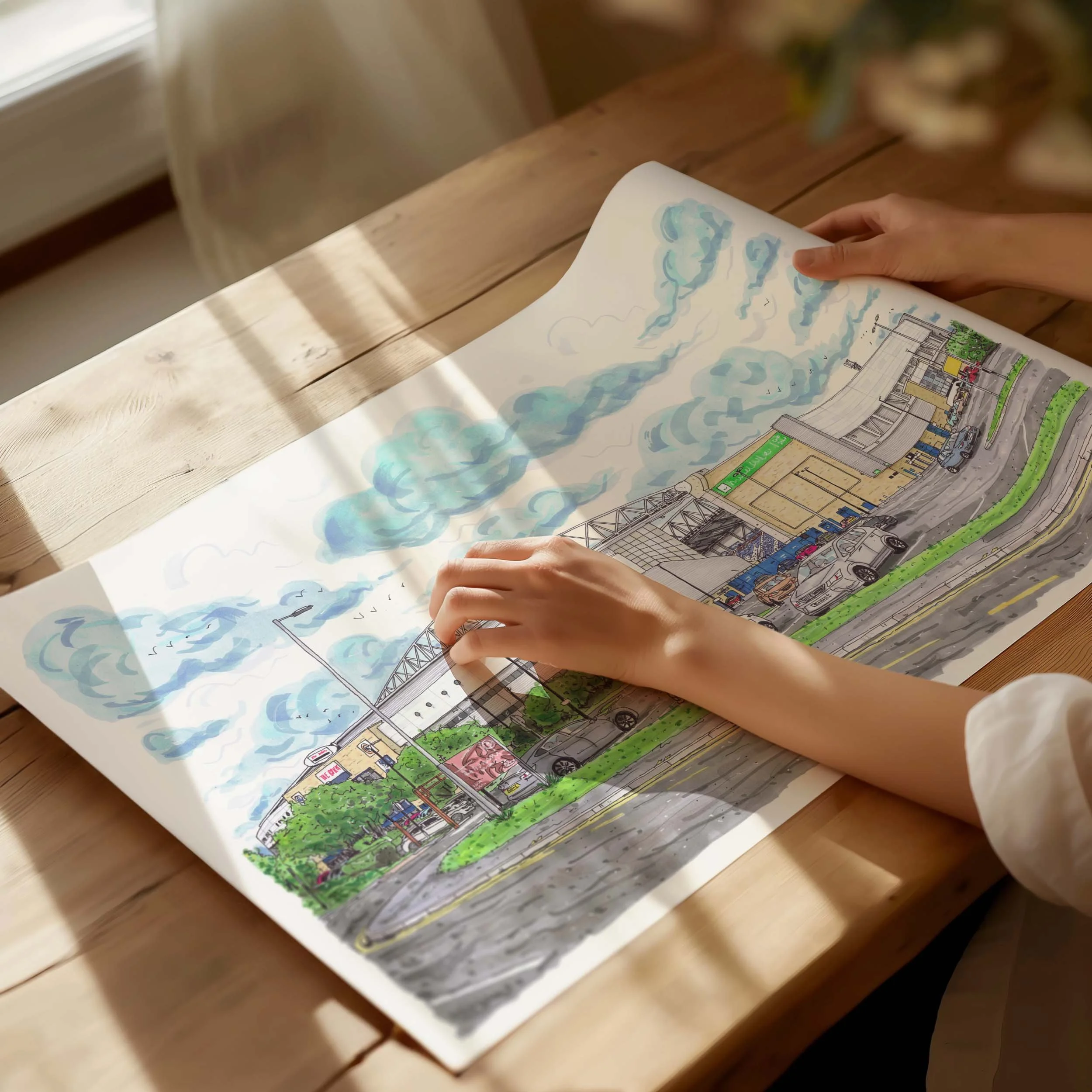 Wigan with hand on print.jpg