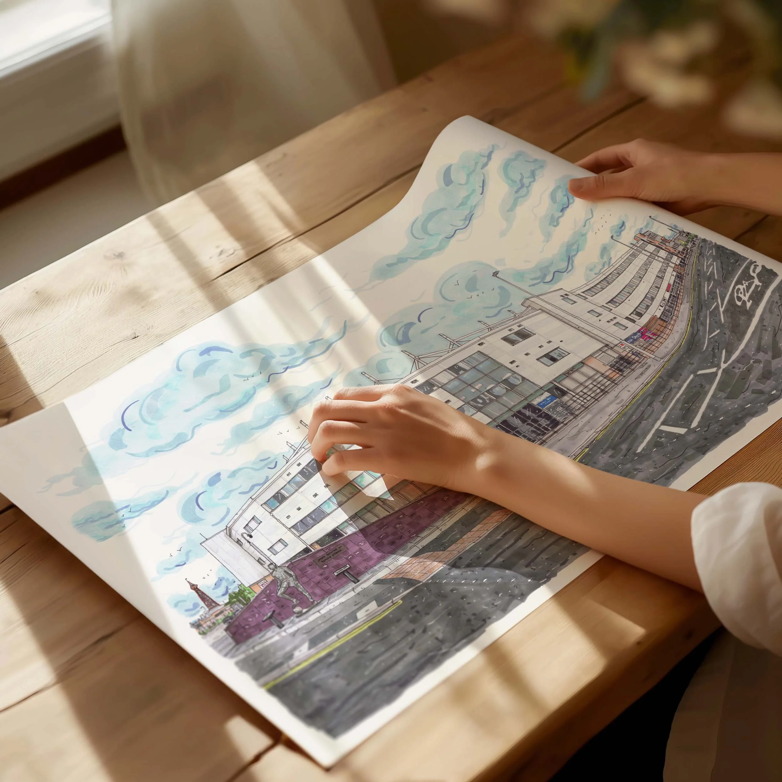 Blackpool print with person.jpg