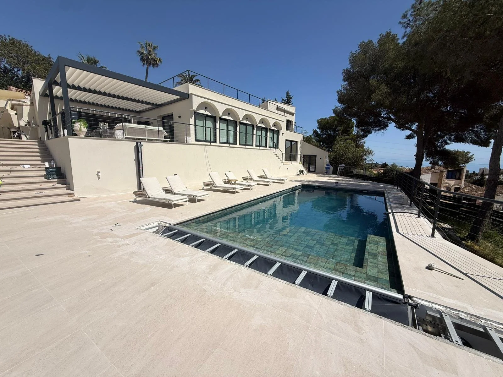 Renovated Marbella villa with modern glazing, terrace and swimming pool