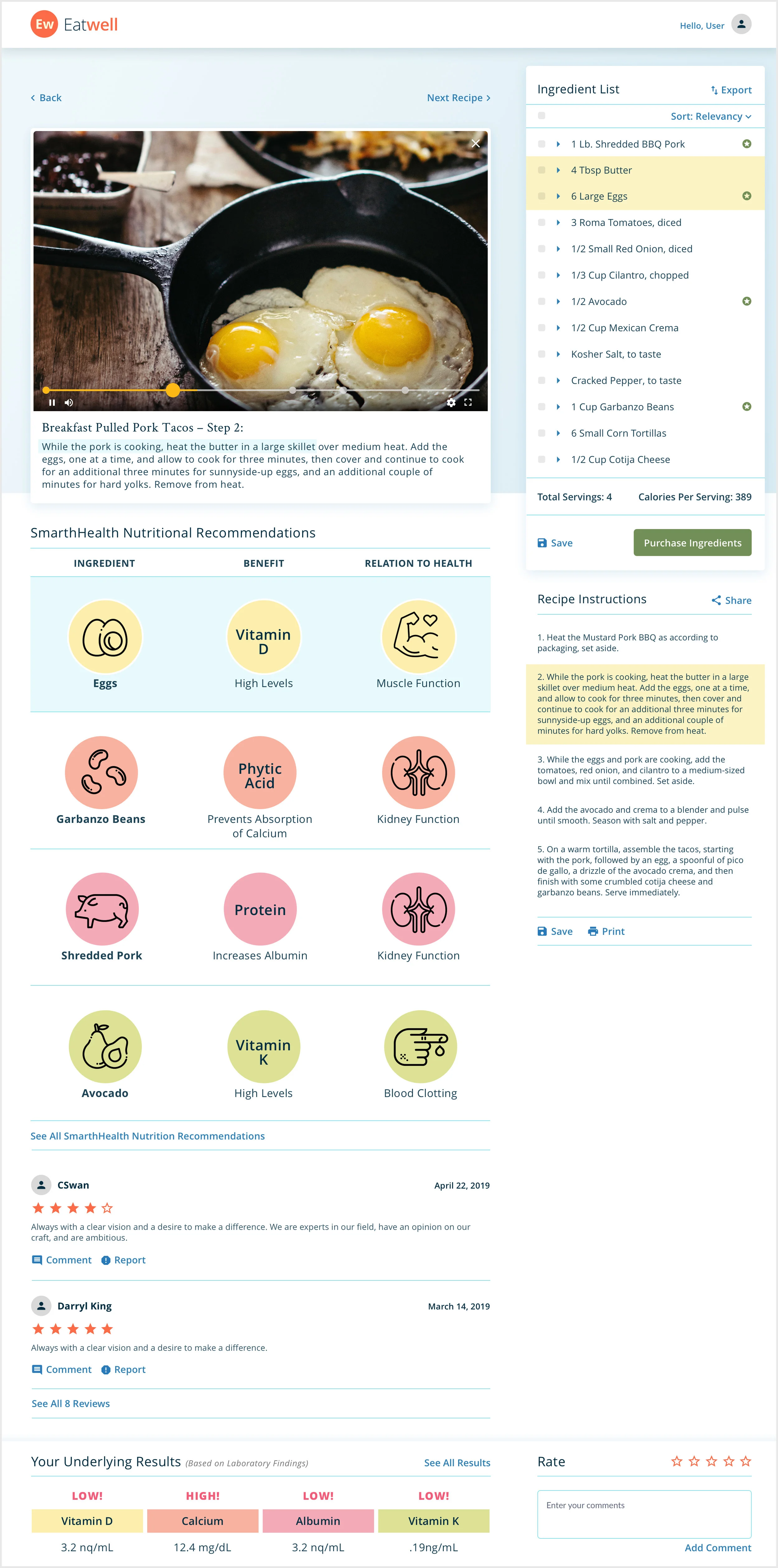 Recipe Tutorial Page