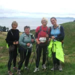 Nan with Saints & Martyrs after 40km of a 100km walk