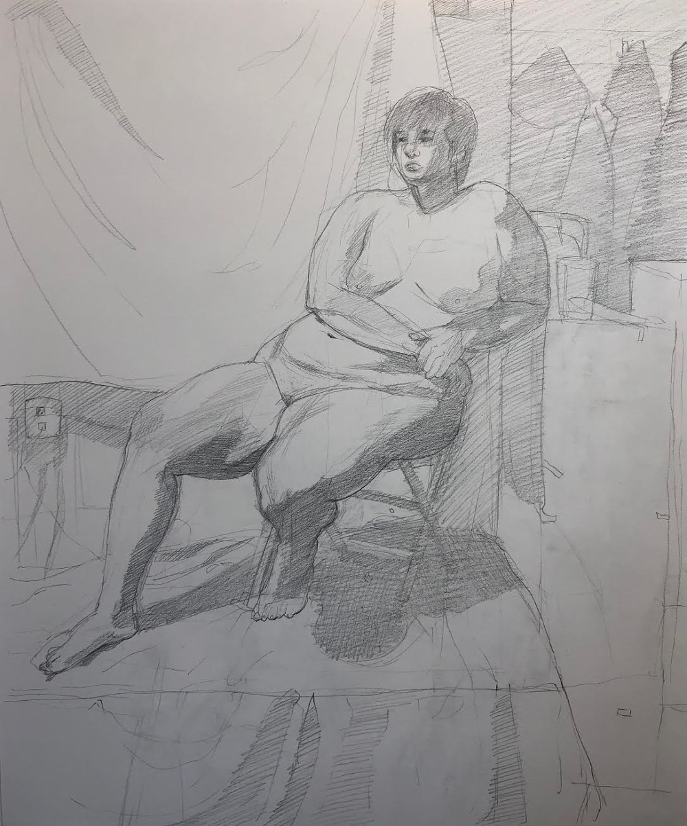 Figure in chair 
