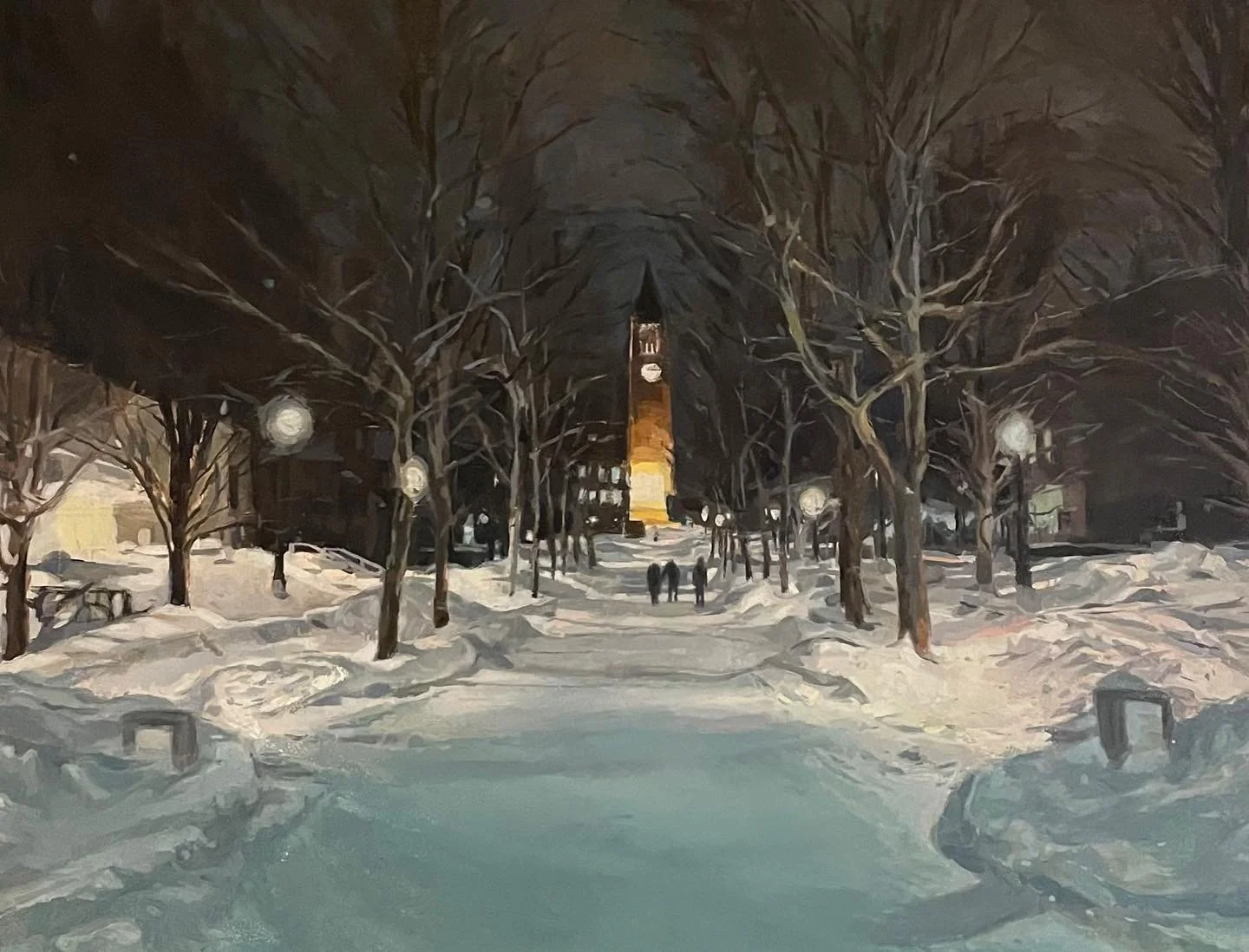 Cornell University at night, 2023