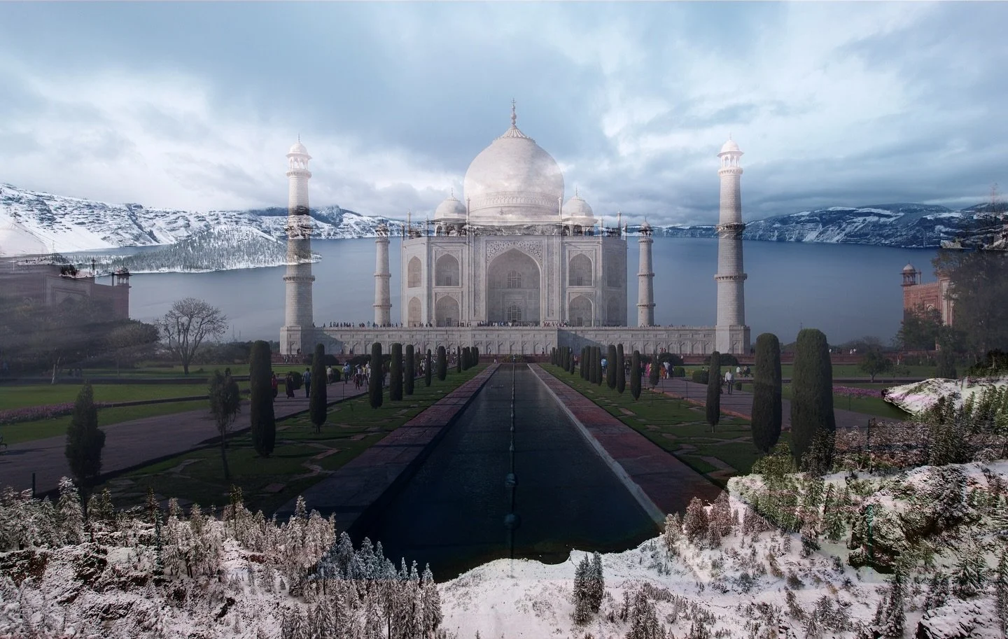 New work—Double exposure of Agra, India and Crater Lake National Park 🎞️ 🎞️ 
.
.
.
#tajmahal #craterlake #doubleexposure #agra #india #doubleexposurephotography #craterlakenationalpark #mergingworlds