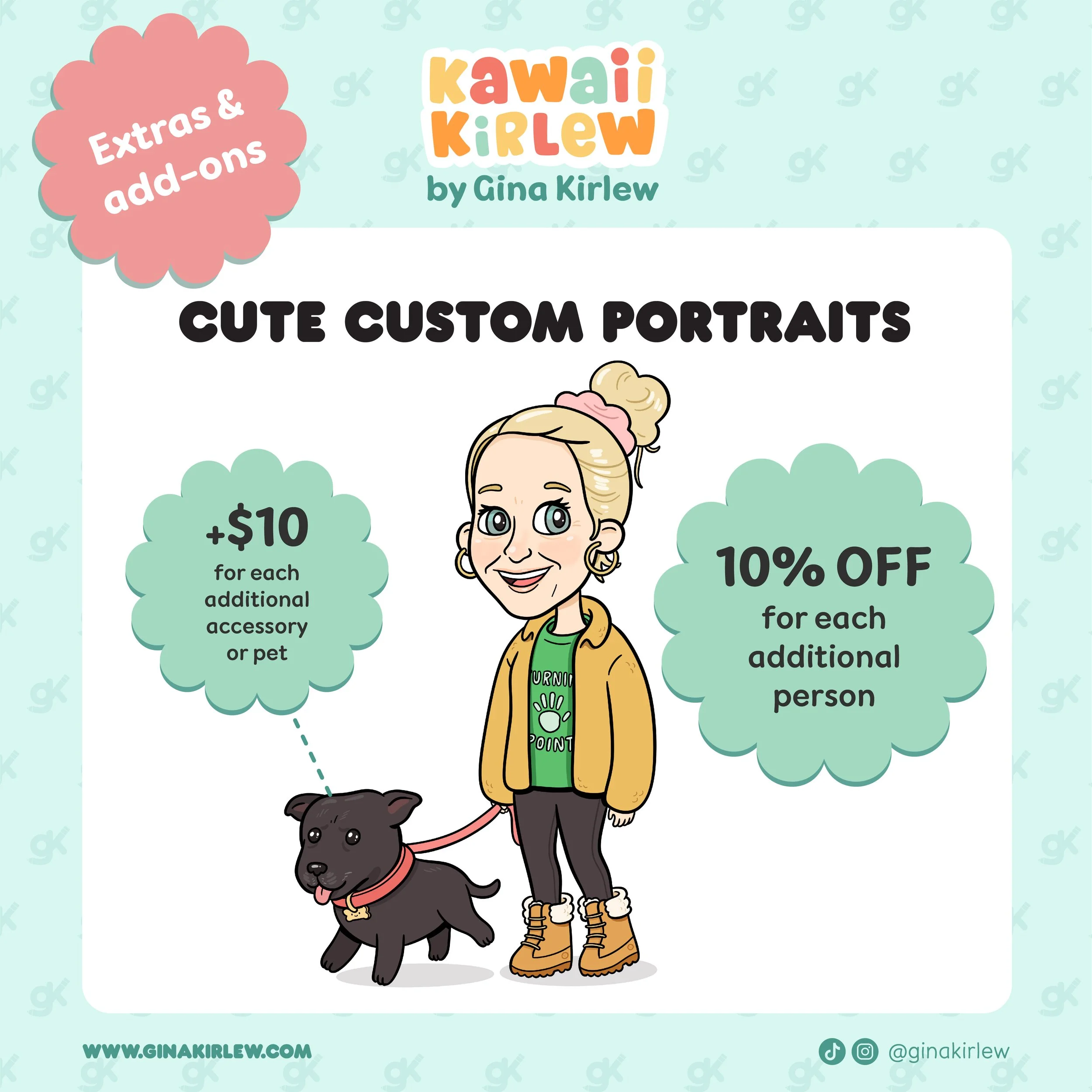 Cute_Custom_Portrait_Extras_Square_Poster_by_Gina_Kirlew.jpg