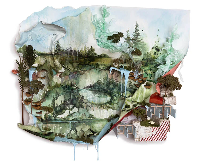 Gregory Euclide (American, b. 1974), What I Found at the Falls What Cautions Release on the Land , 2013, mixed media.