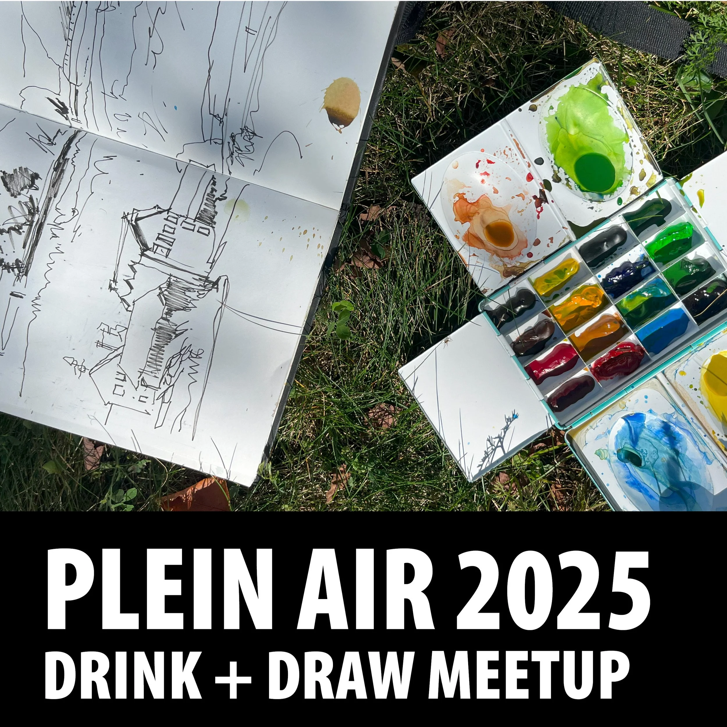 Plein Air Experience: Drink + Draw Meetup at Peter's Biergarten