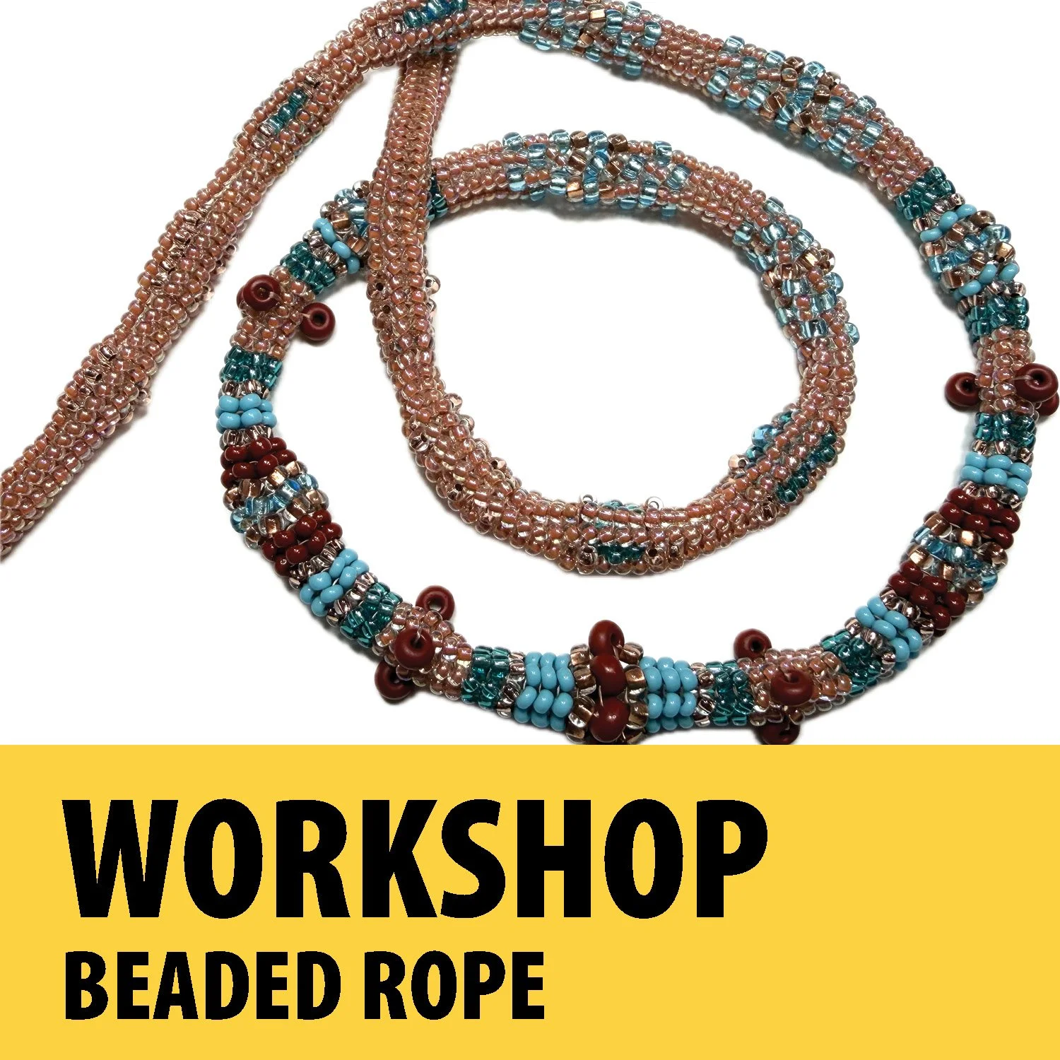 Workshop:  Beaded Herringbone Rope Exploration with Dulcey Heller