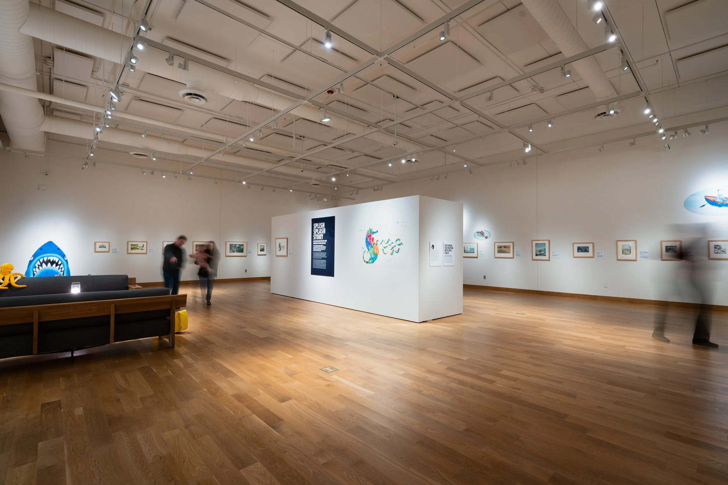   Splish, Splash, Story: Selections from The Eric Carle Museum of Picture Book Art.  Photo by Bailey Bolton for the Minnesota Marine Art Museum. 