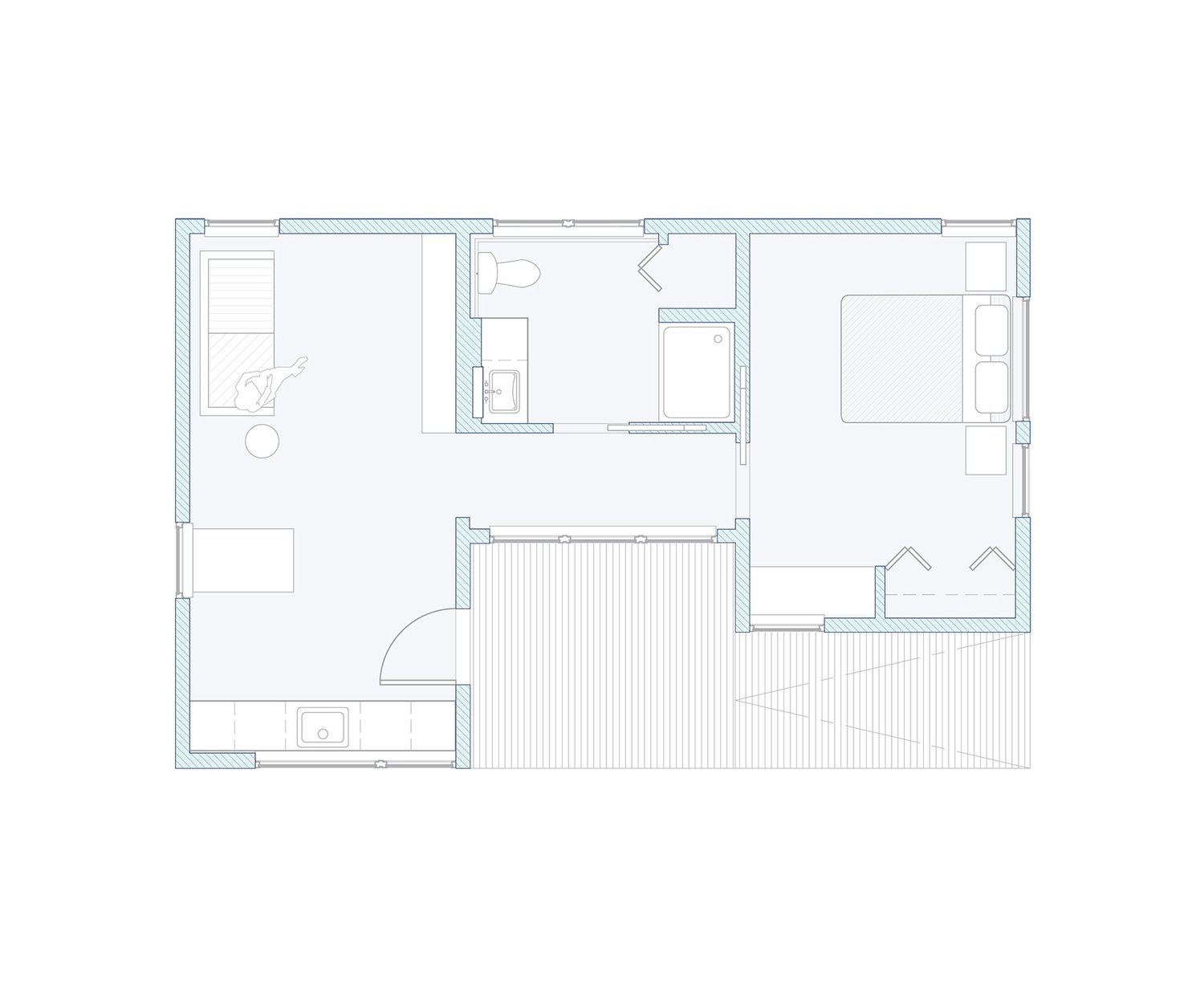 500-700 Sq Ft — Backyard Living - Adu House Plans — Inspired Adus