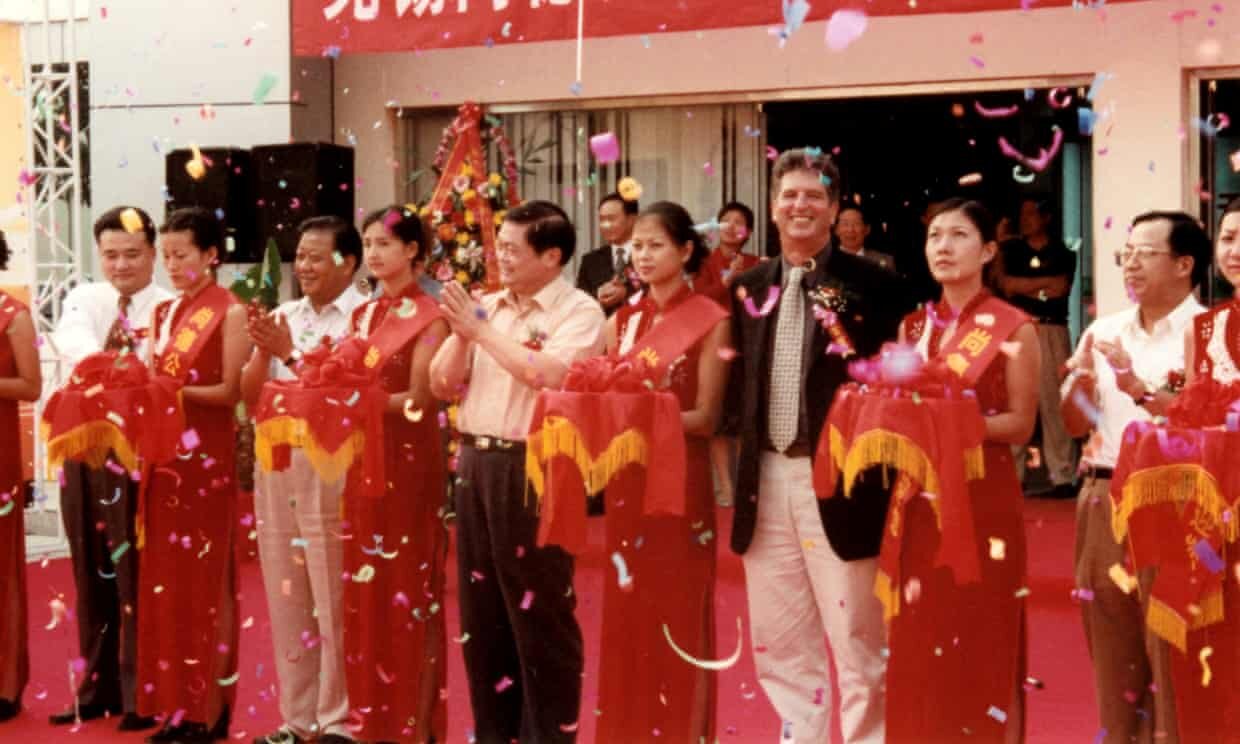 An event to mark the founding of Chinese solar panel manufacturer SunTech in 2002. Photograph: Judy Green