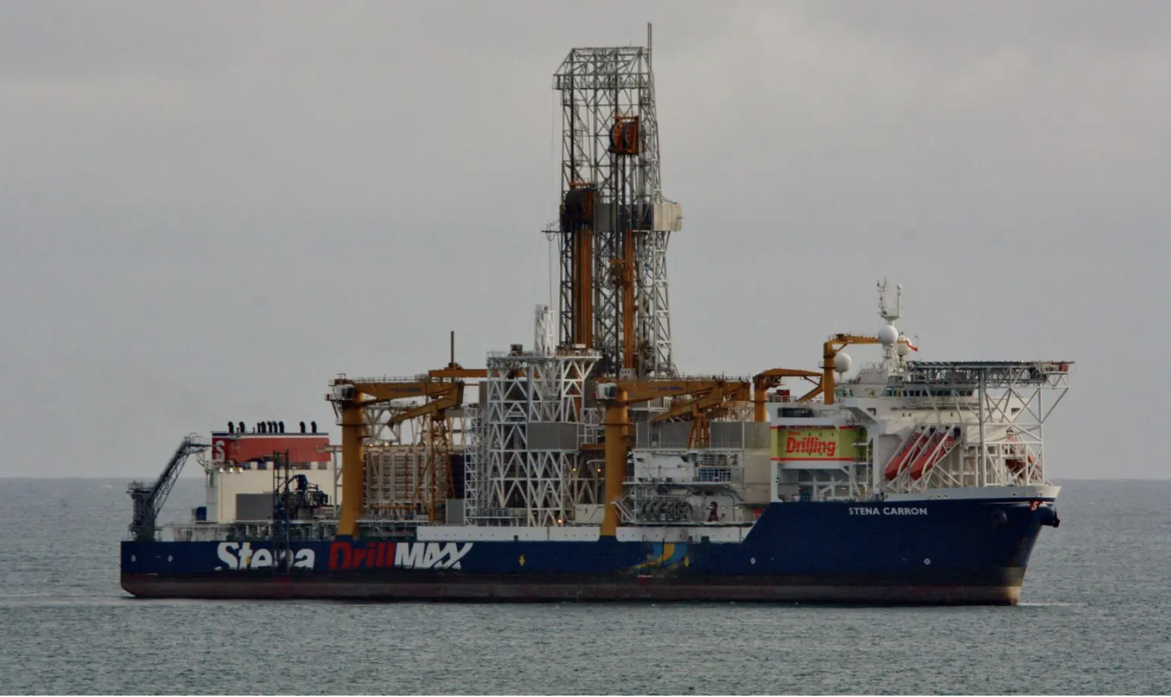 The drillship Stena Carron, seen in 2014, is currently operating in waters off Guyana's coast, part of ExxonMobil's efforts to find new oil reserves despite the ongoing energy transition. Credit: Ronnie Robertson, CC BY-SA 2.0