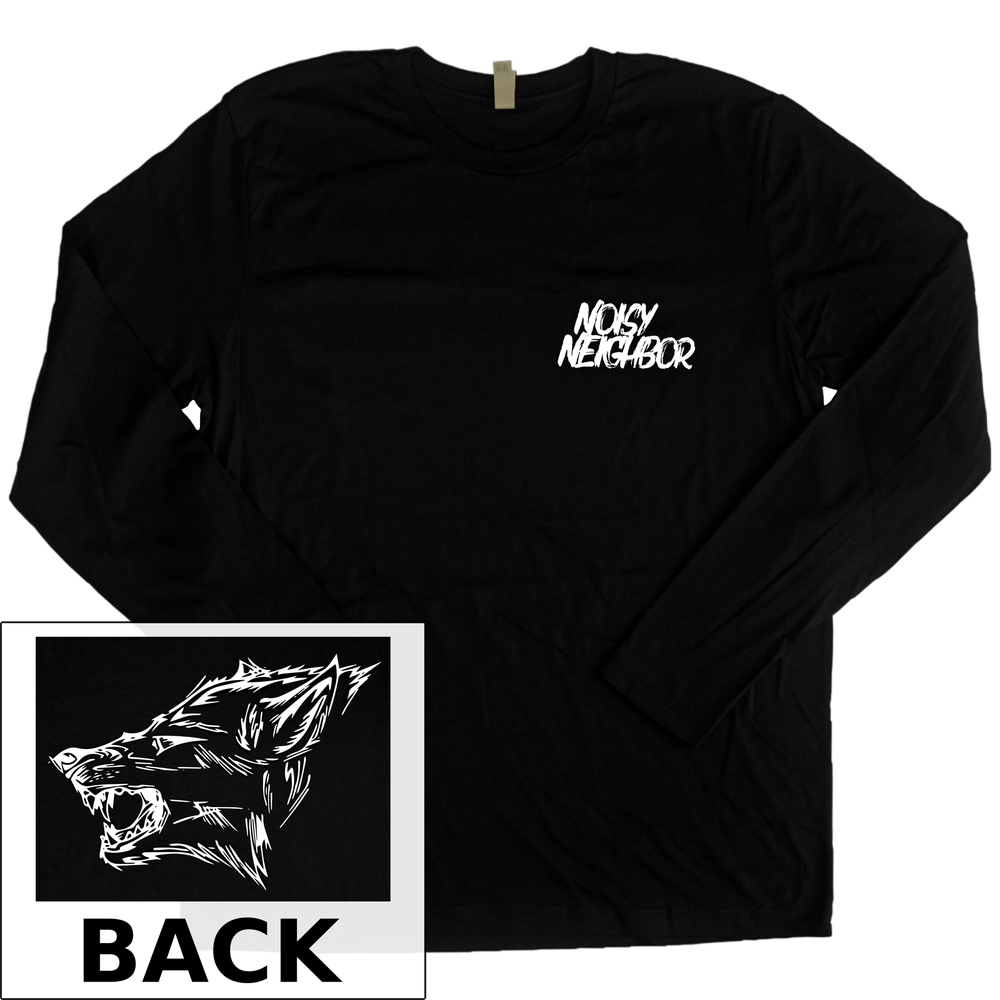 Long Sleeve, Wolf Logo (Black) — Noisy Neighbor