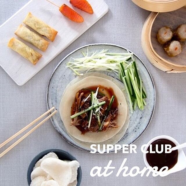 Dim Sum for the weekend!
Here are this week's Supper Club At Home dishes. The last few weeks' suppers have been very popular, so please don't leave it too late to order and risk missing out.

Crispy Chinese Duck, Pancakes, Spring Onion, Cucumber, Hoi