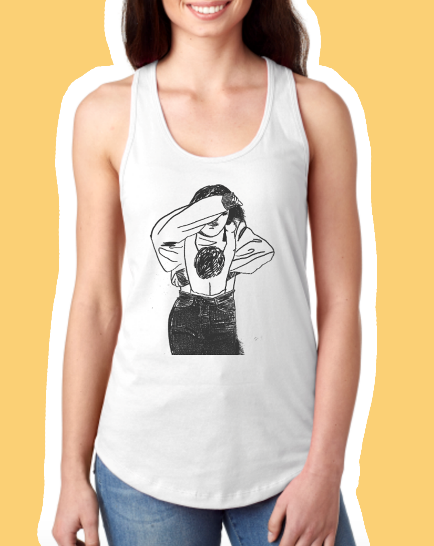 Hanging On -Tank - White