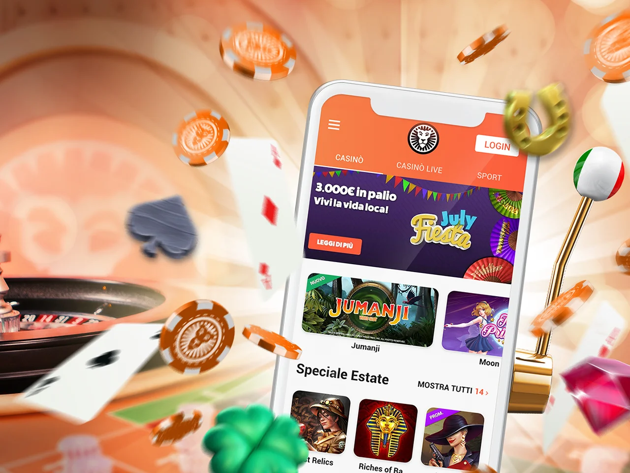 Slot mobile with exploding slot symbols in a live casino roulette environment