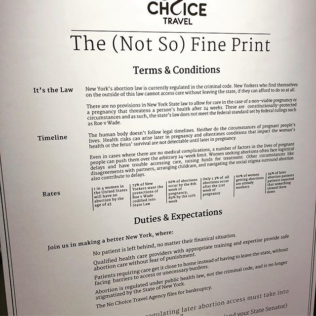 The No Choice Travel Agency as a brick &amp; mortar is no more but there was one item we just couldn&rsquo;t bear to throw in the trash: our vision for a better New York where no patient is left behind. 
#nochoicetravel #RHA #RHA2019 #onechance #nov6